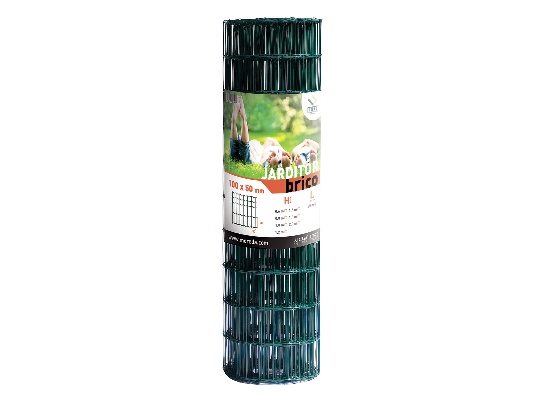 Grillage rouleau soudé Jardi Brico H0,80m 100x50mm L25m vert