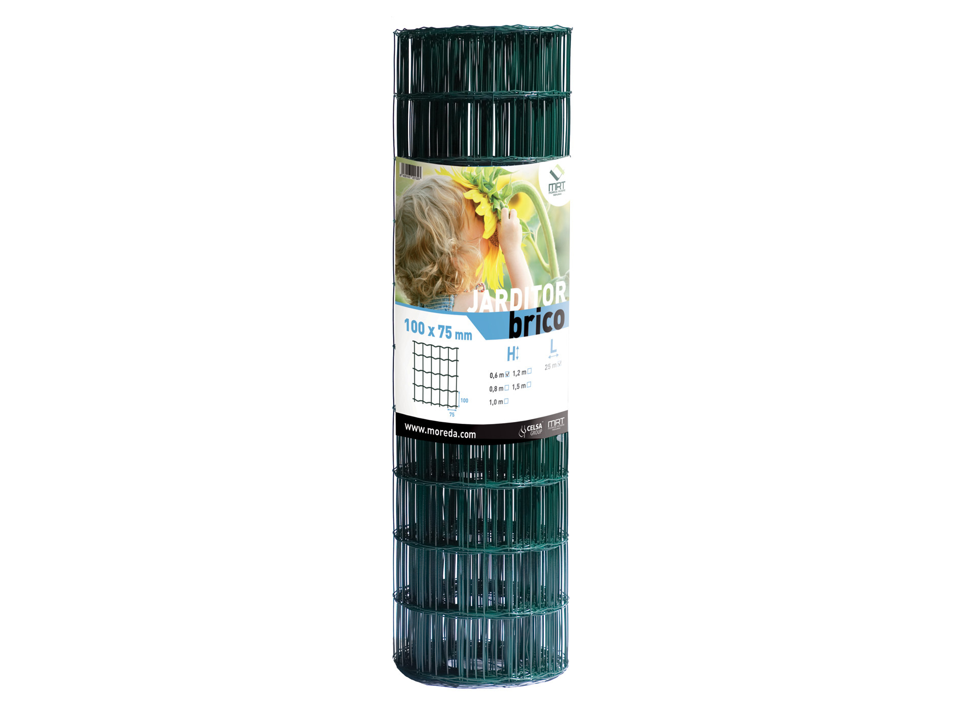 Grillage rouleau soudé Jardi Brico H1,50m 100x75mm L25m vert