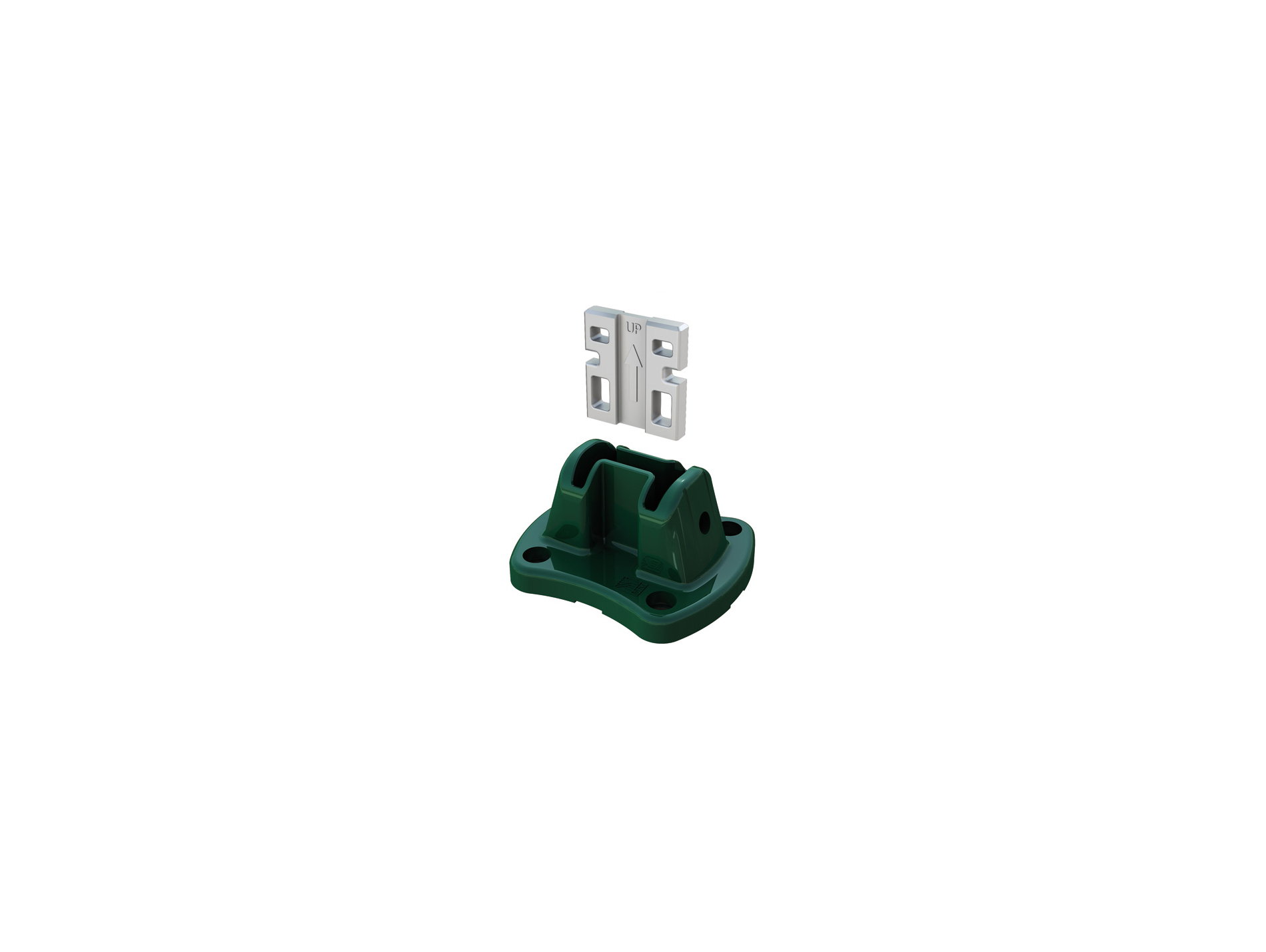 Platine de fixation au sol Easyclip® Vert