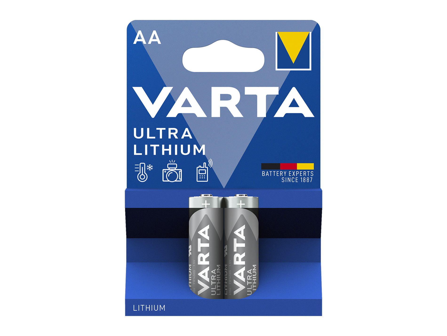 Pile lithium LR06 1,5V x2 VARTA