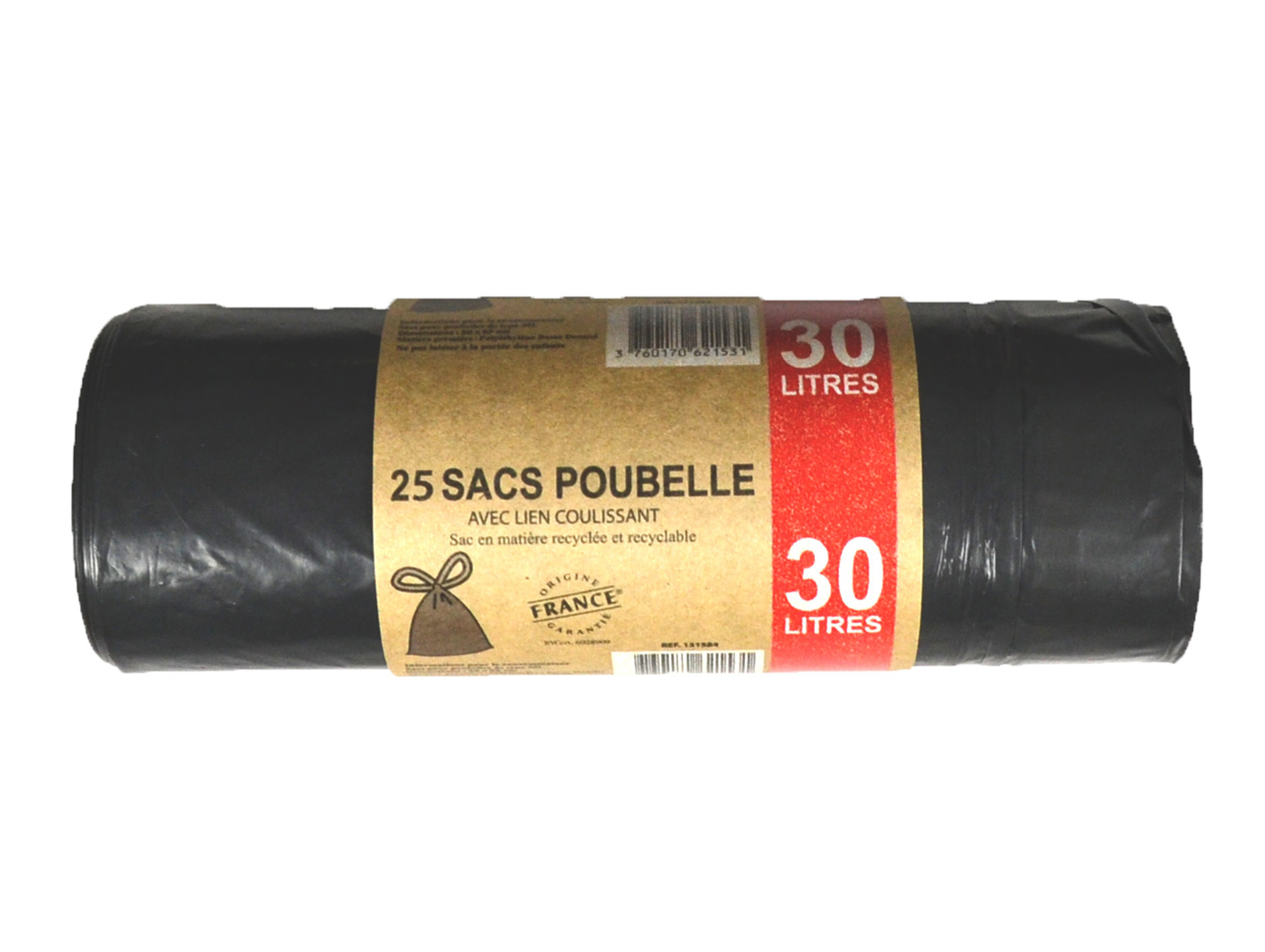 Sacs poubelles 30L avec lien x25