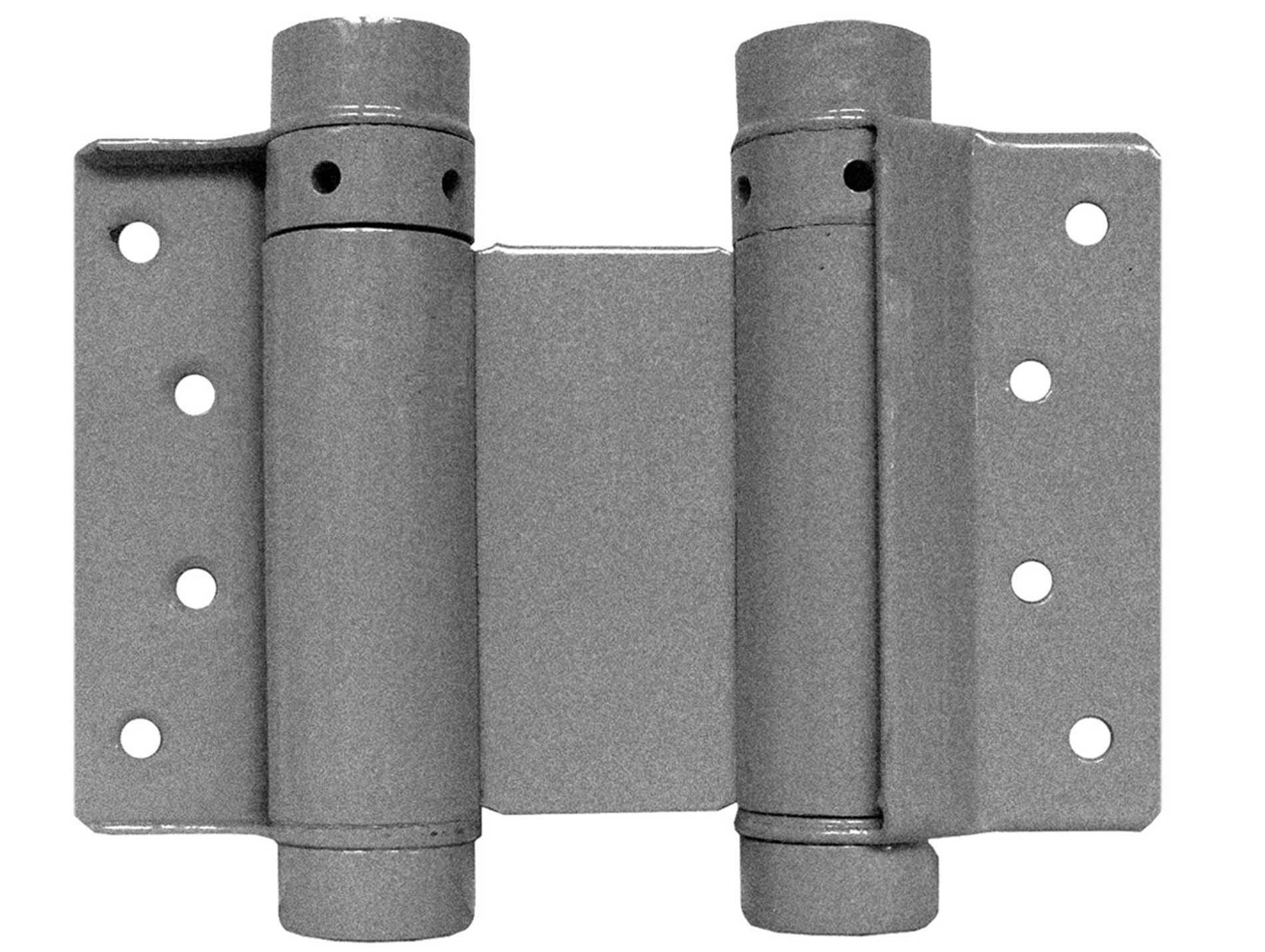 Charnière double action 75mm acier brut