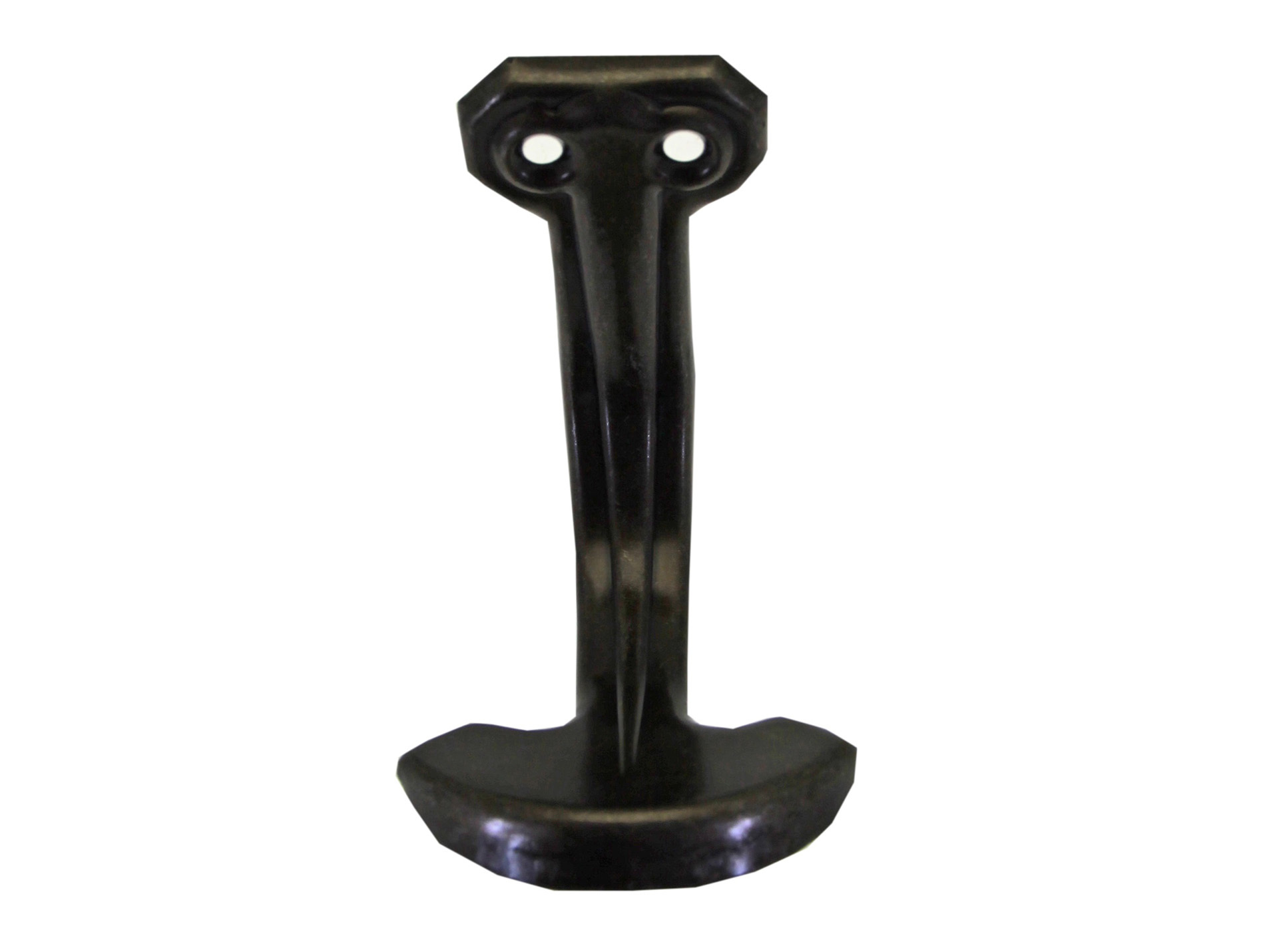 Patère 1 tête acier acajou verni 82x85mm