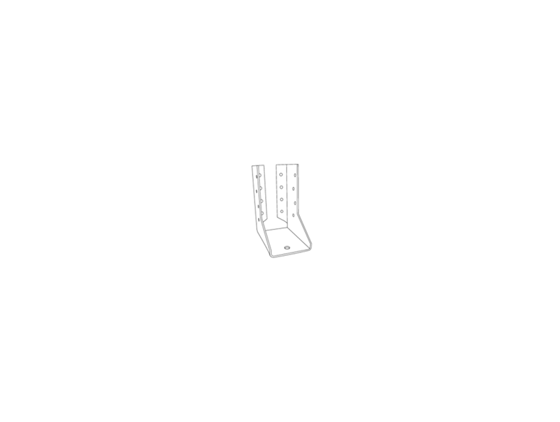 Support sabot de charpente à aile interne 40x110x2mm
