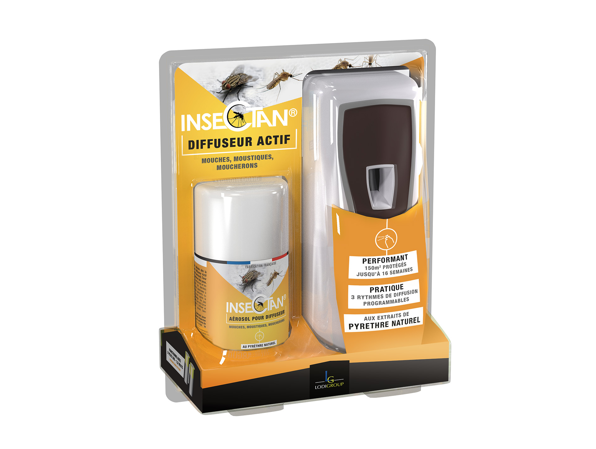 Insecticide diffuseur actif + aérosol INSECTAN 250ml