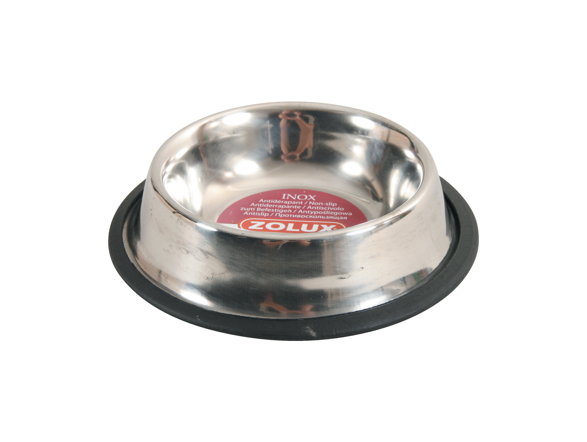 Gamelle inox ronde anti-dérapante 400ml