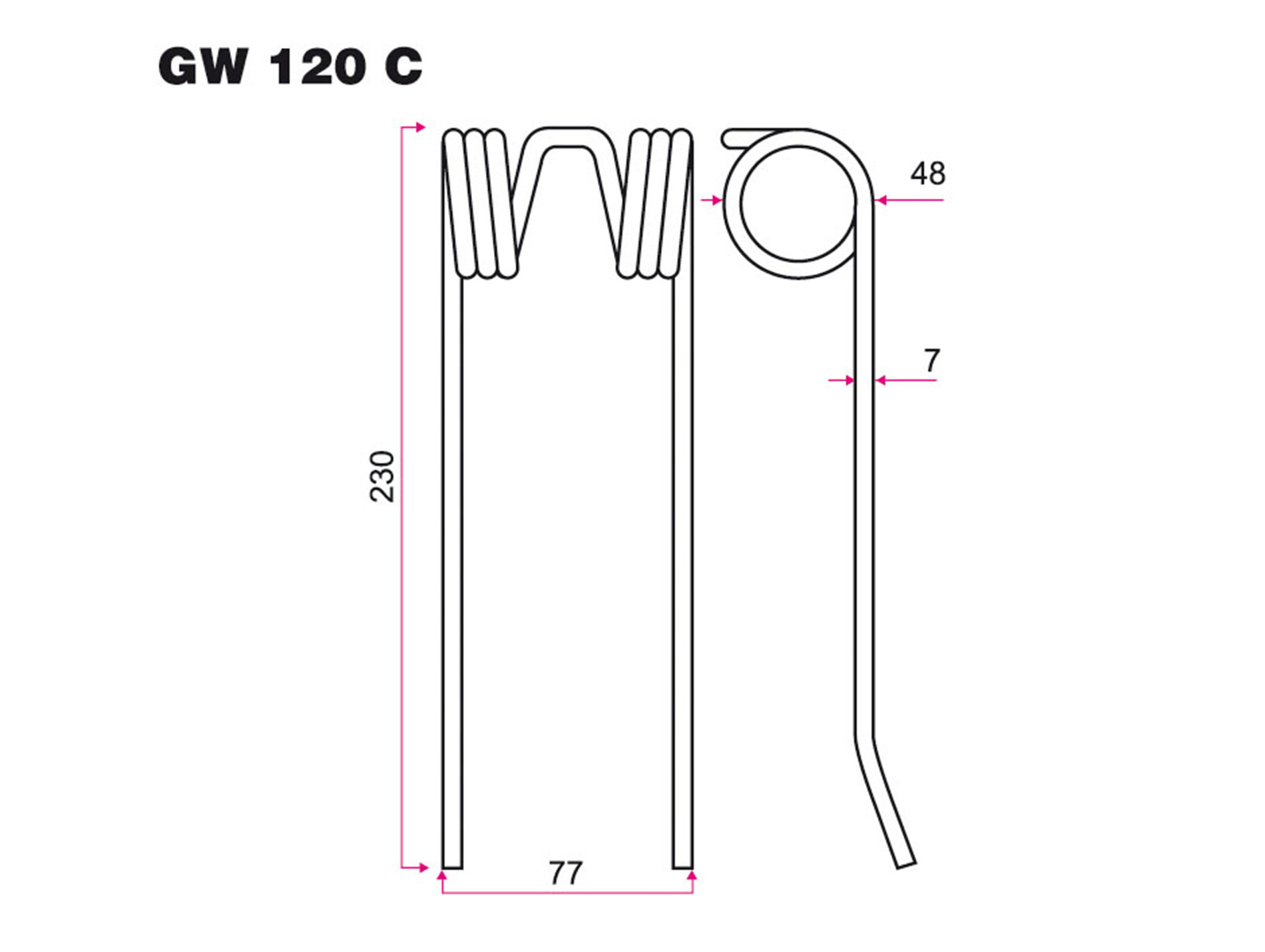 Dent GW 120C pour pick-up RIVIERE