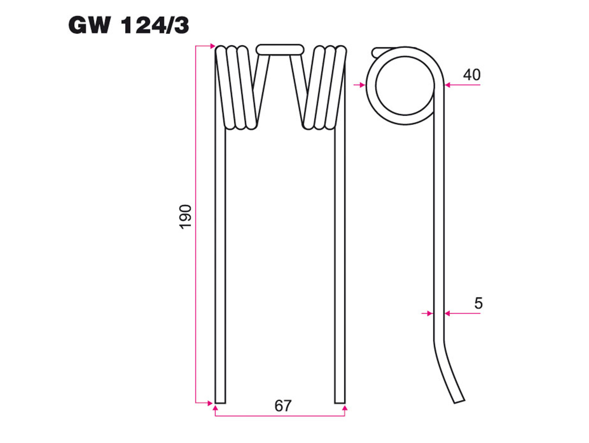 Dent pick-up WELGER adaptable gw124/3
