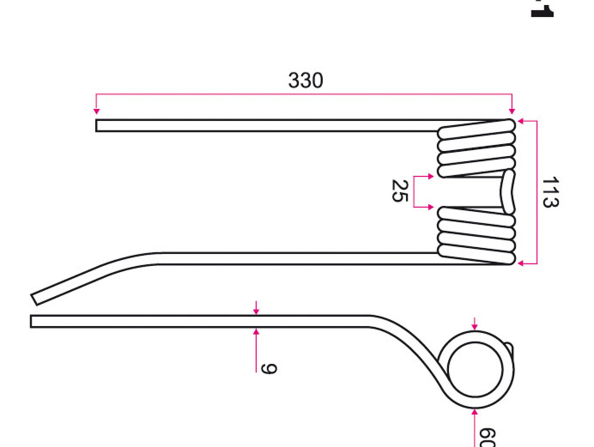 Dent faneur ZWEEGERS gauche étroite adaptable gw141