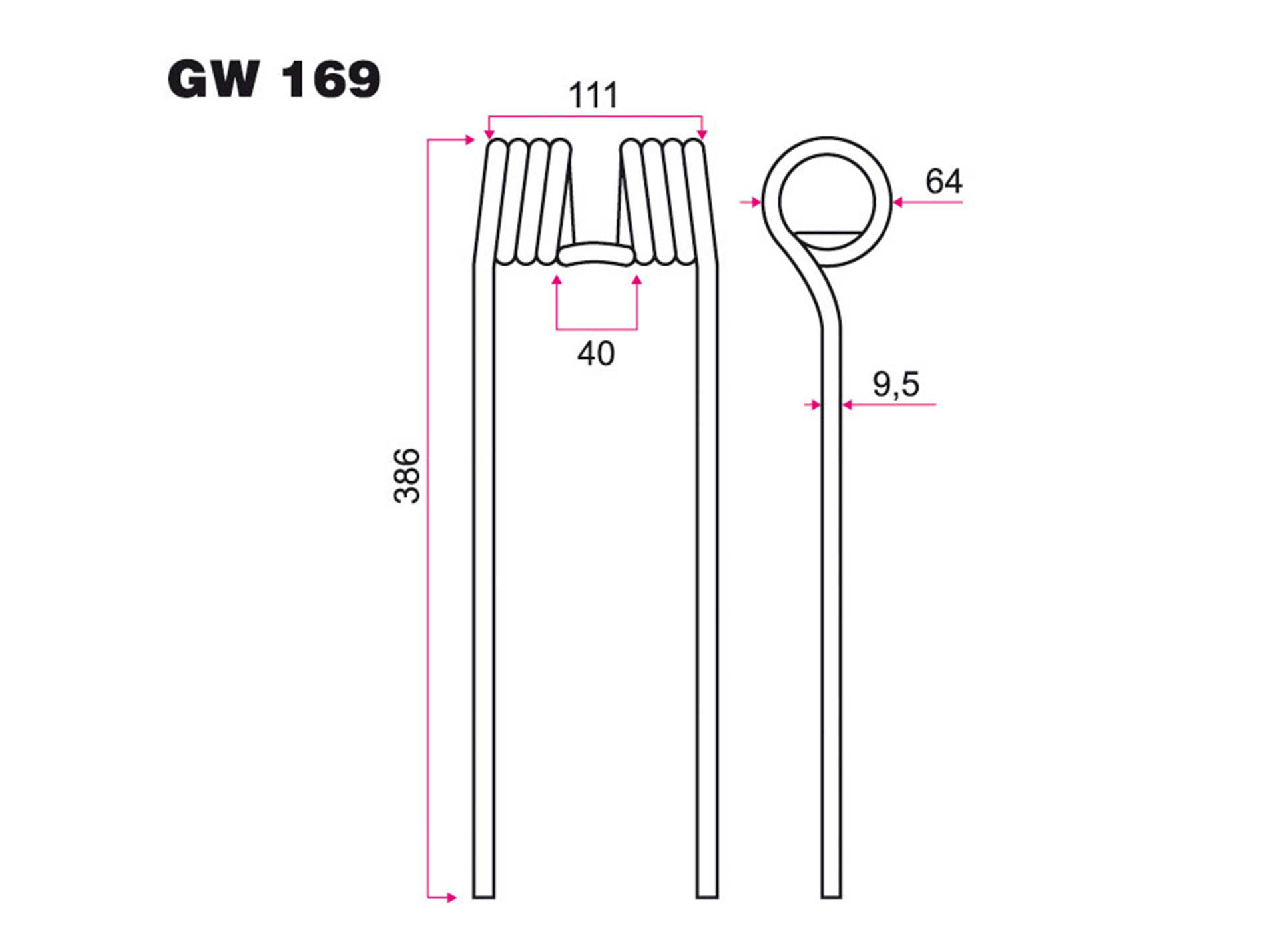 Dent faneur KUHN adaptable gw169