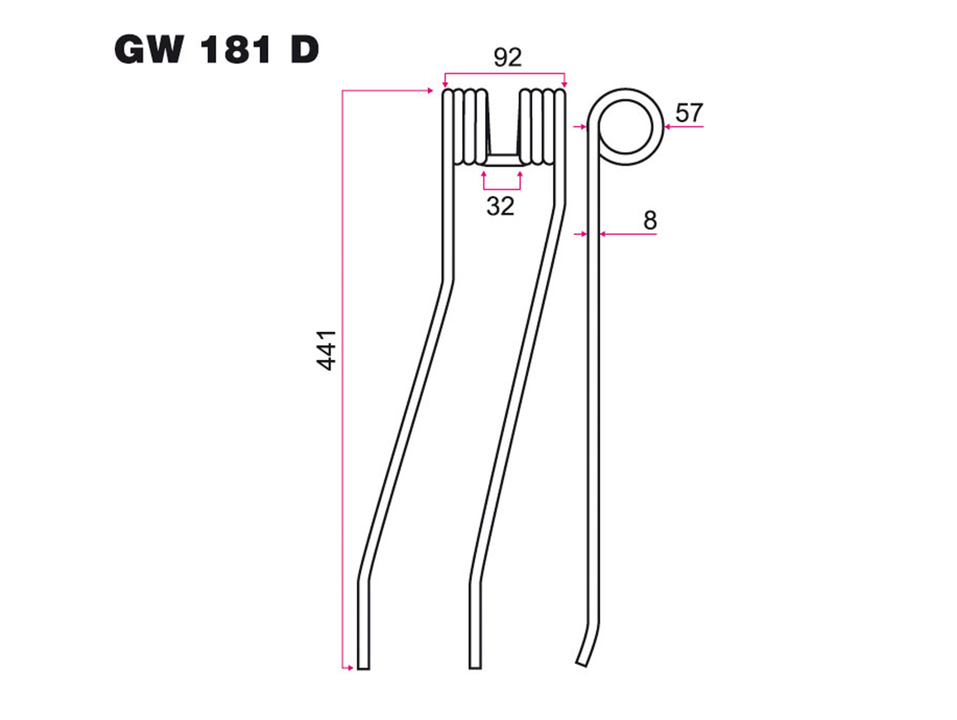 Dent faneur FELLA droite adaptable gw181