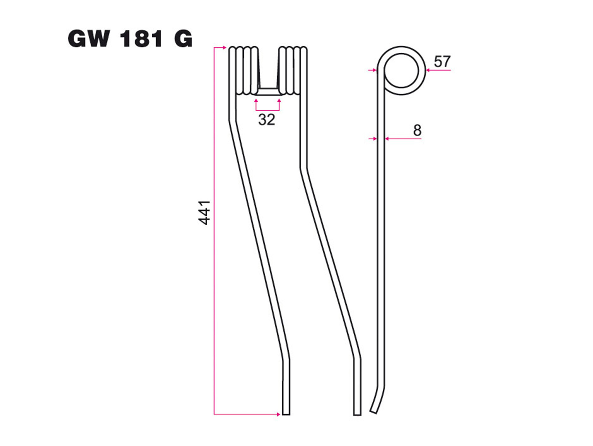 Dent faneur FELLA gauche adaptable gw181