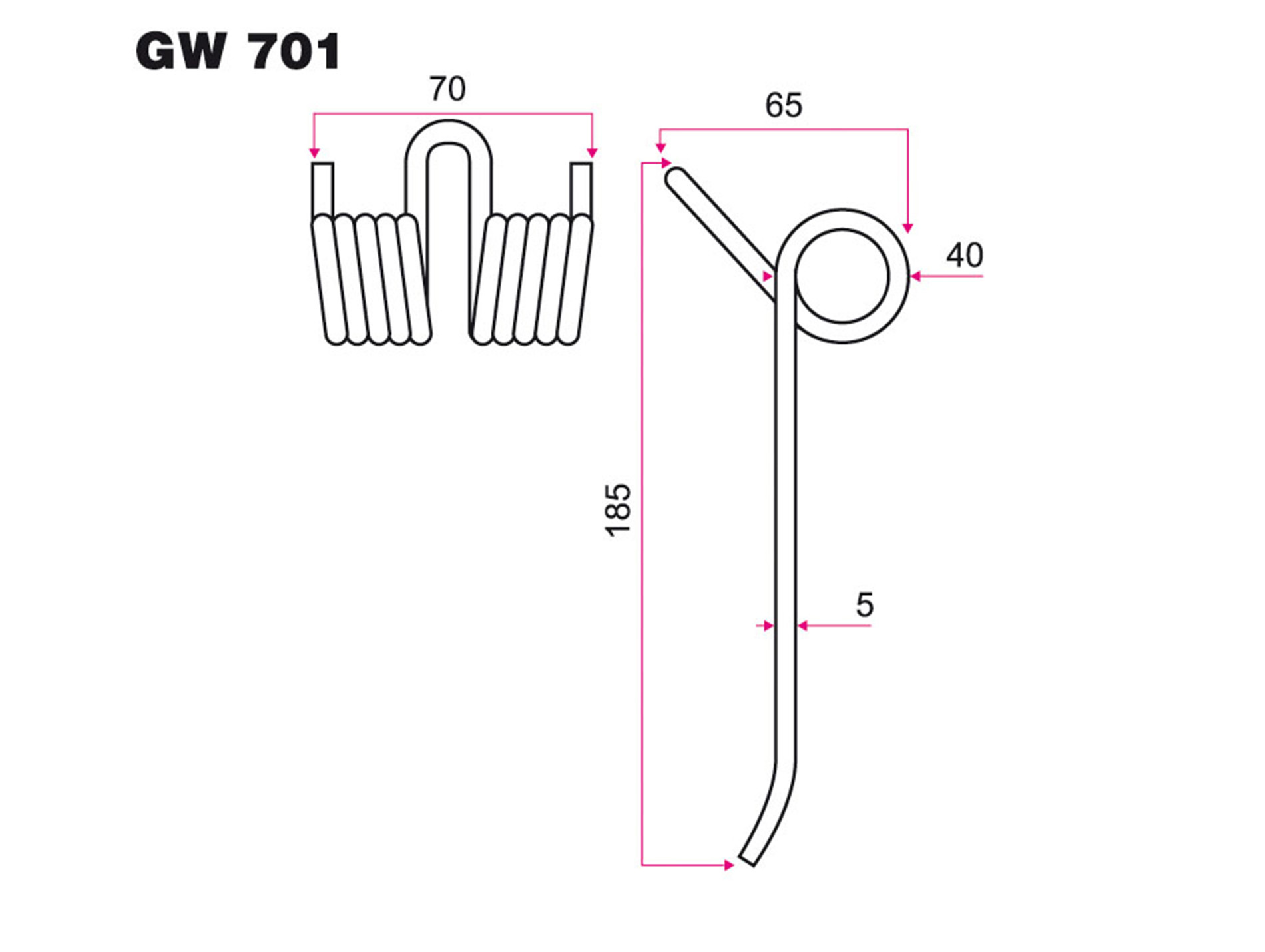 Dent GW 701 pour pick-up HESSTON