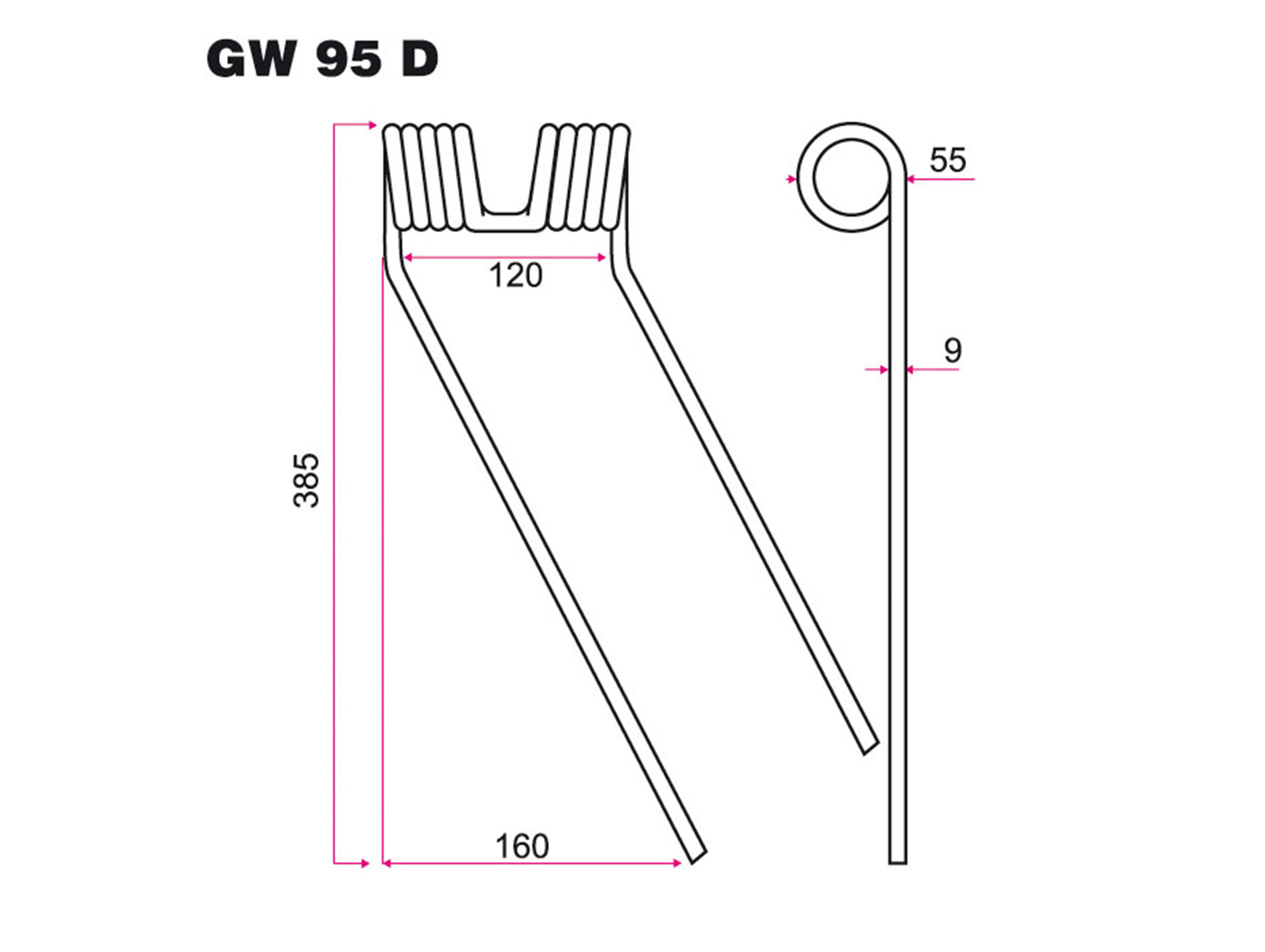 Dent faneur D CLASS GW 95