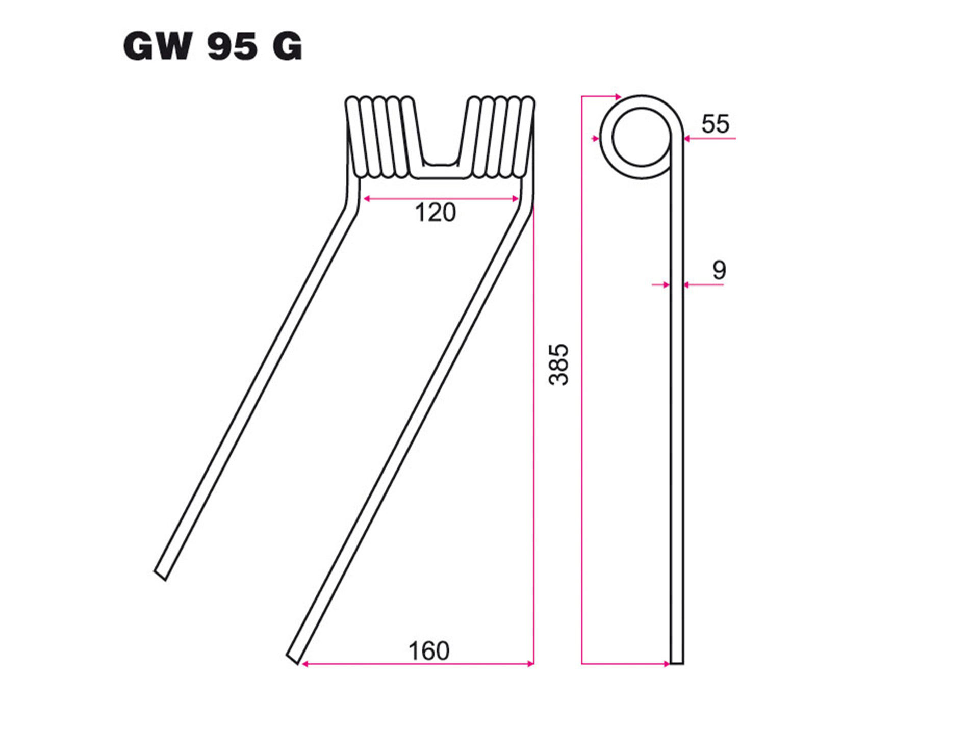 Dent faneur G CLASS GW 95