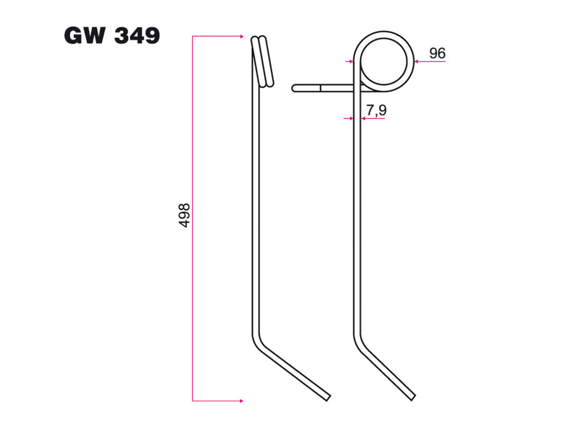 Dent semoir NODET droit adaptable gw 349