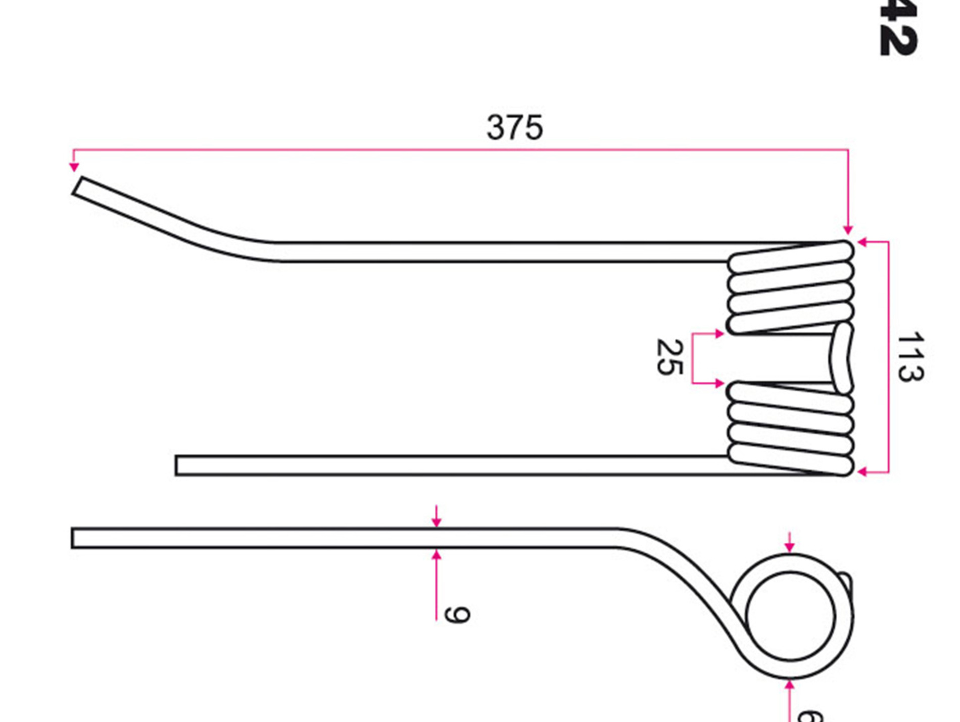Dent faneur ZWEEGERS droite étroite adaptable gw142