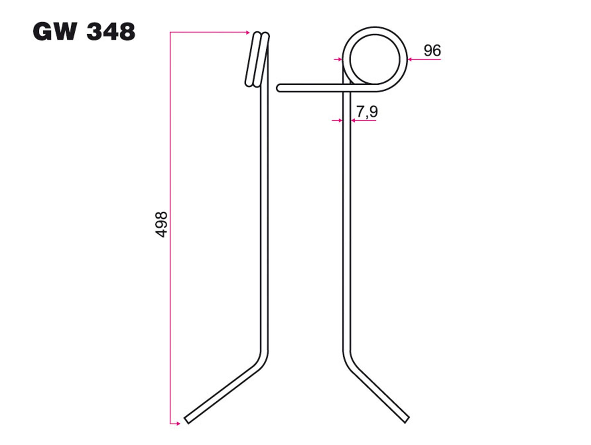 Dent semoir NODET gauche adaptable gw 348