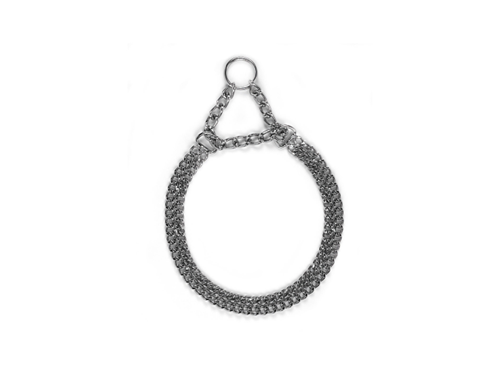 Collier chaîne étrangleur 2 rangées KERBL L.55cm Ep.2,5mm