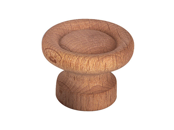Bouton liséré ø30mm hêtre brut poncé