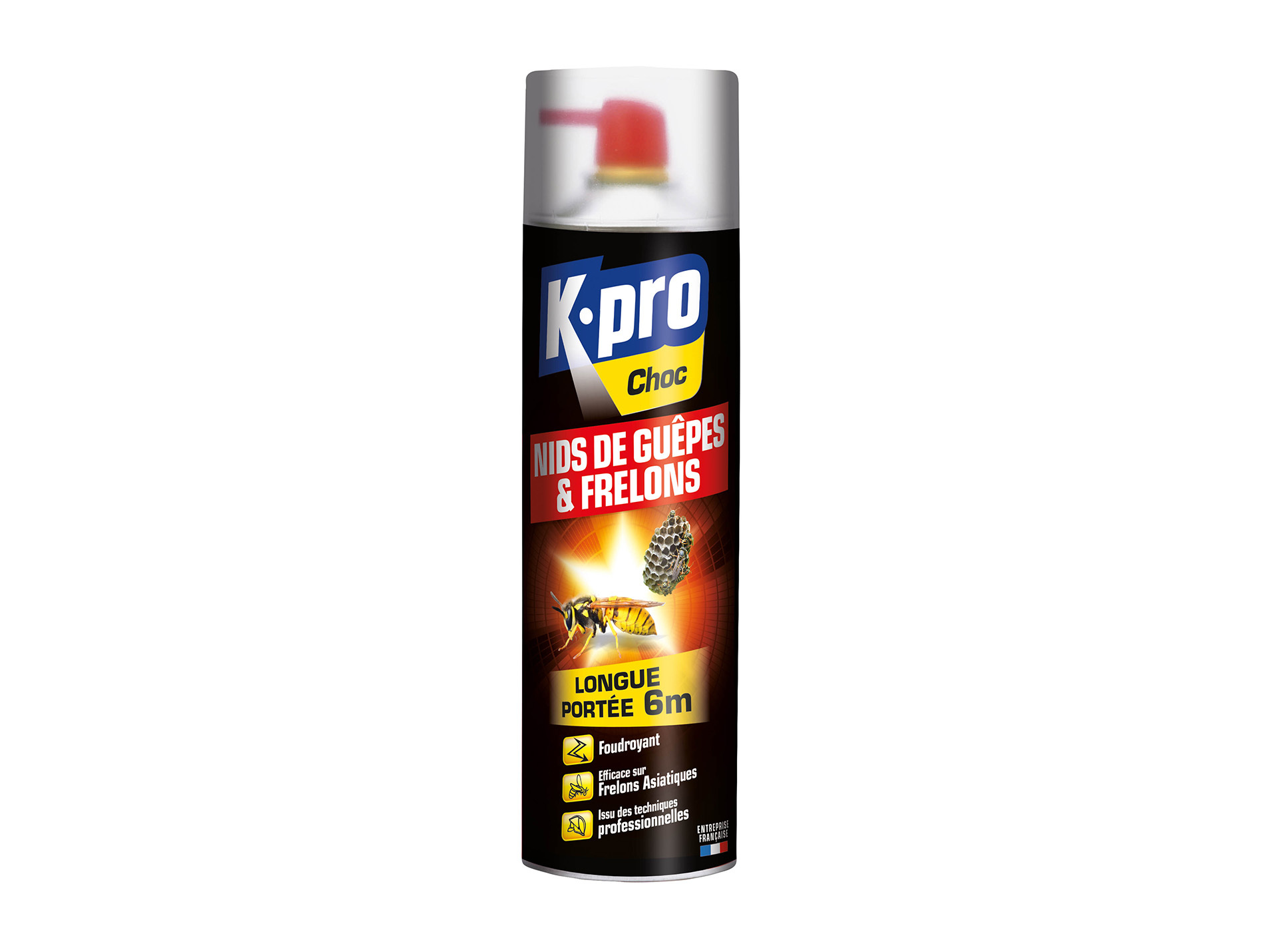 Aérosol foudroyant anti guêpes et frelons KAPO Choc 500ml