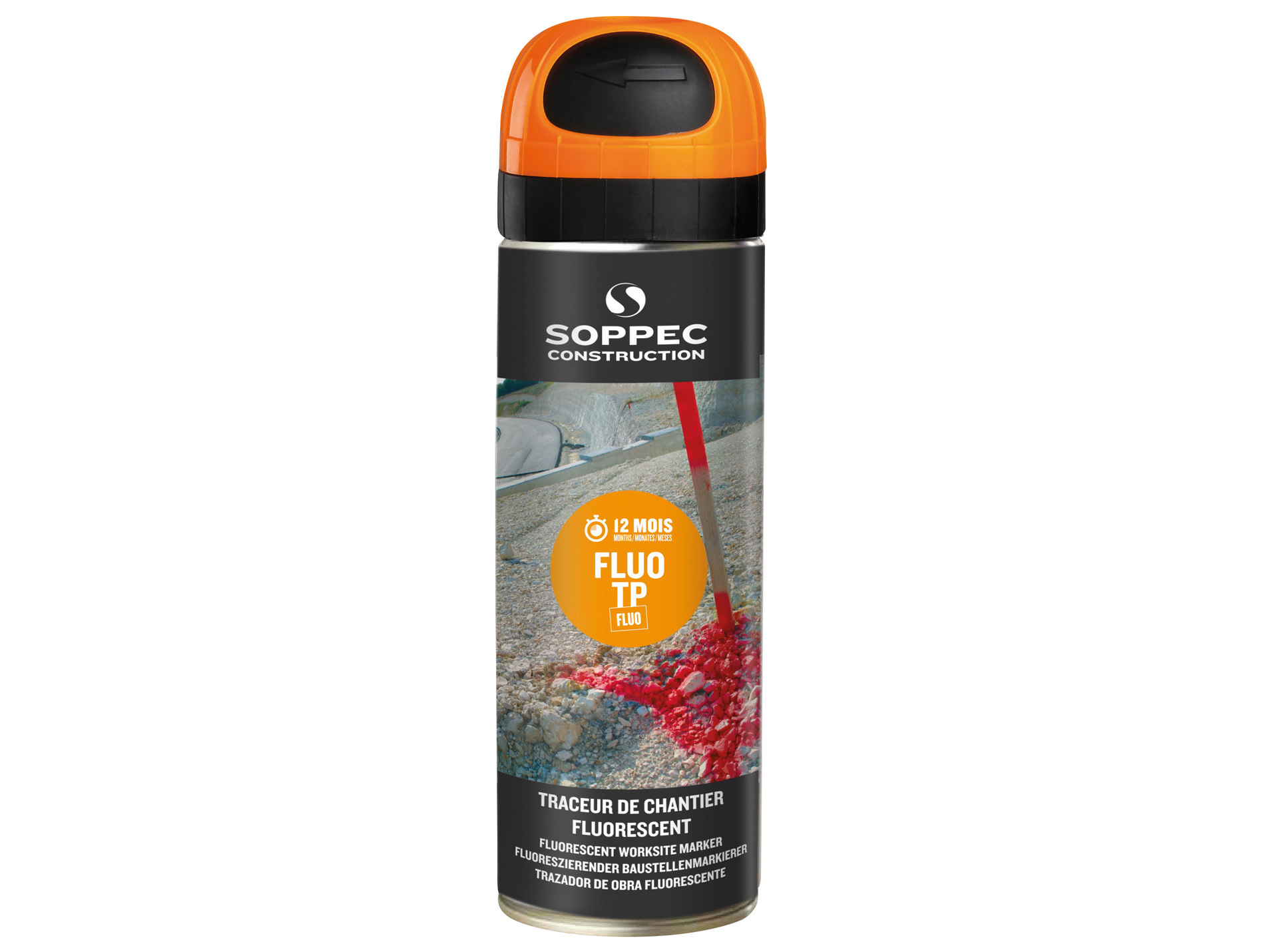 Peinture aérosol SOPPEC Tempo jaune 500ml