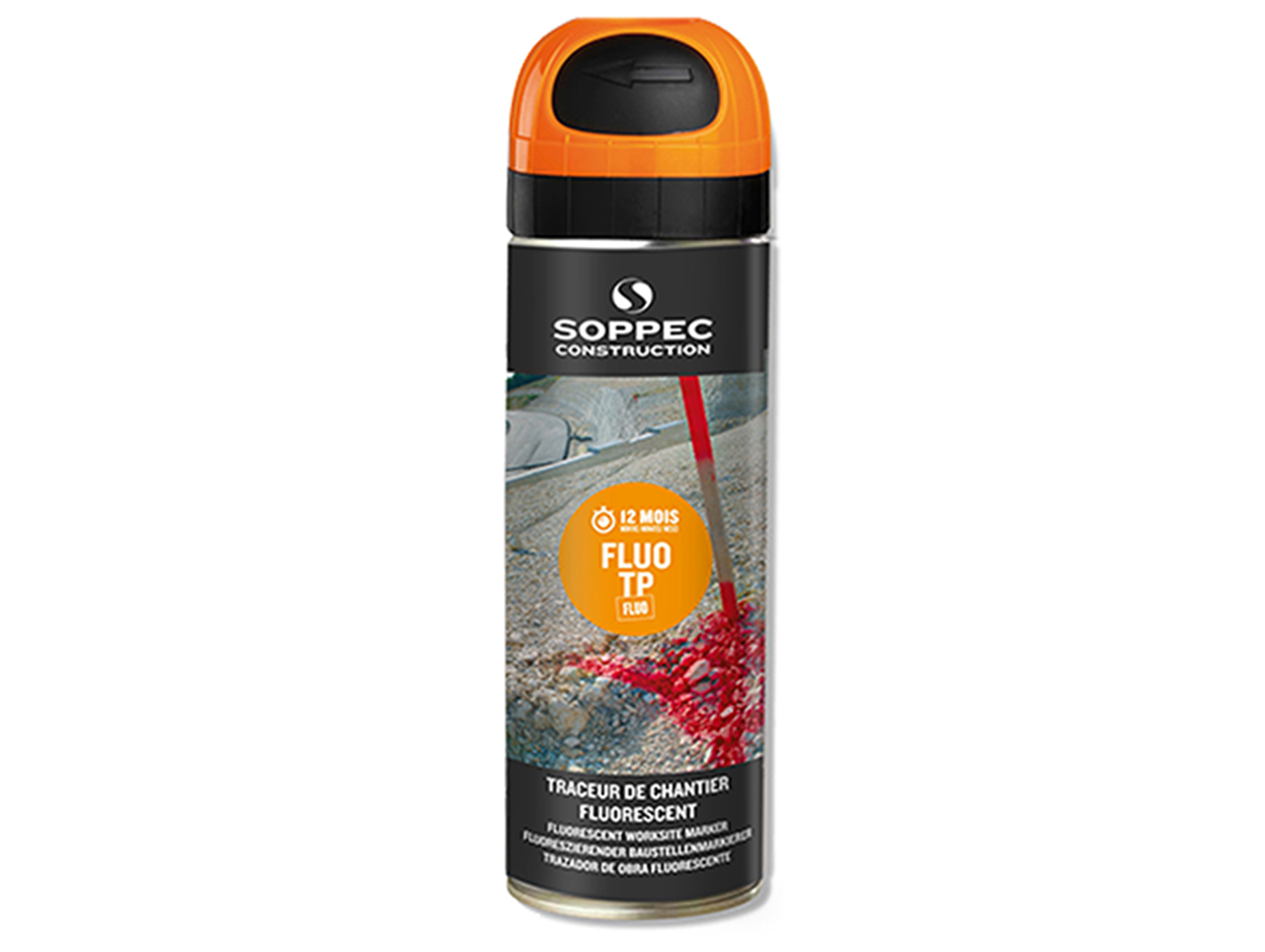 Peinture aérosol SOPPEC Tempo orange 500ml