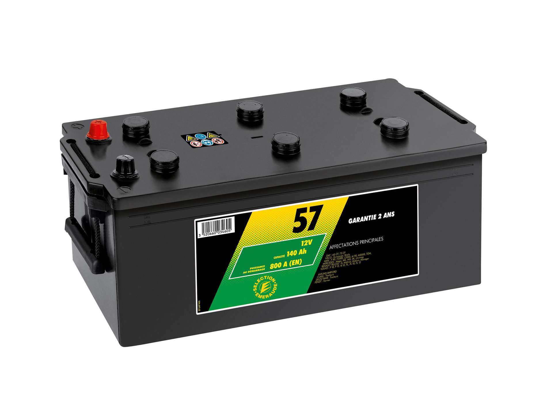 Batterie SELECTION EMERAUDE N°57 12V 140AH 800A(EN)