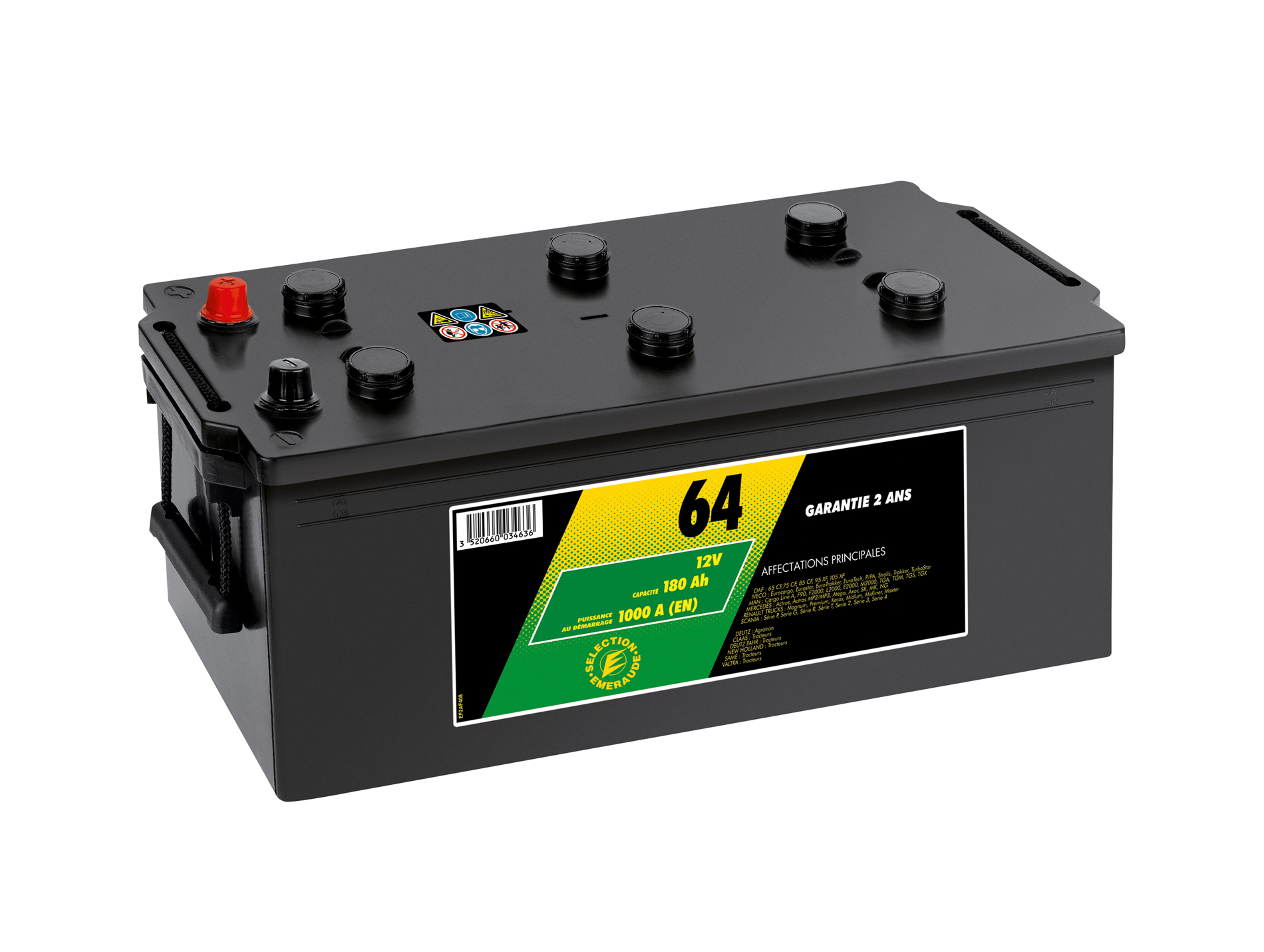 Batterie SELECTION EMERAUDE N°64 12V 180AH 1000A(EN)