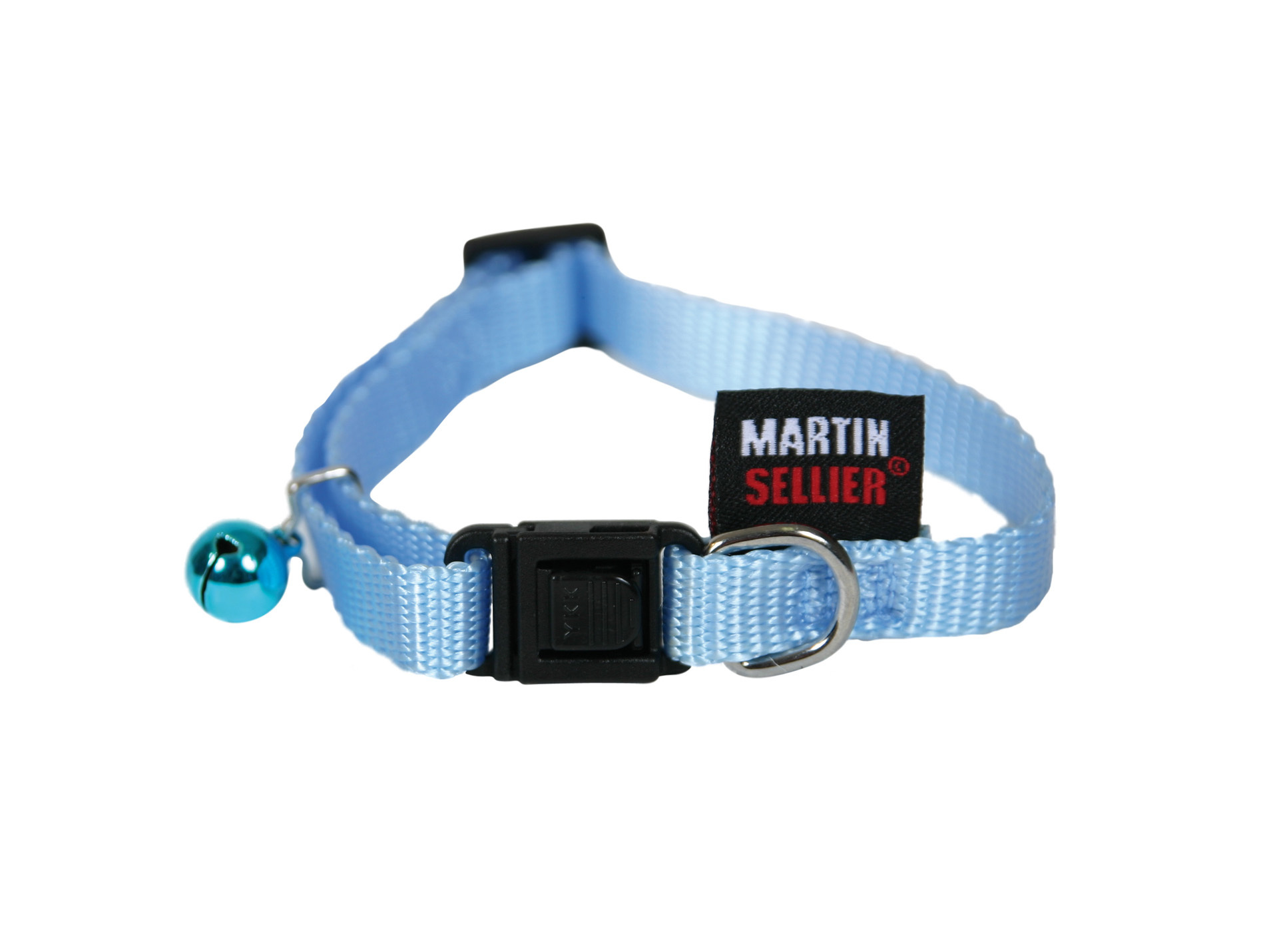 Collier chat 10mm L.20/30cm bleu