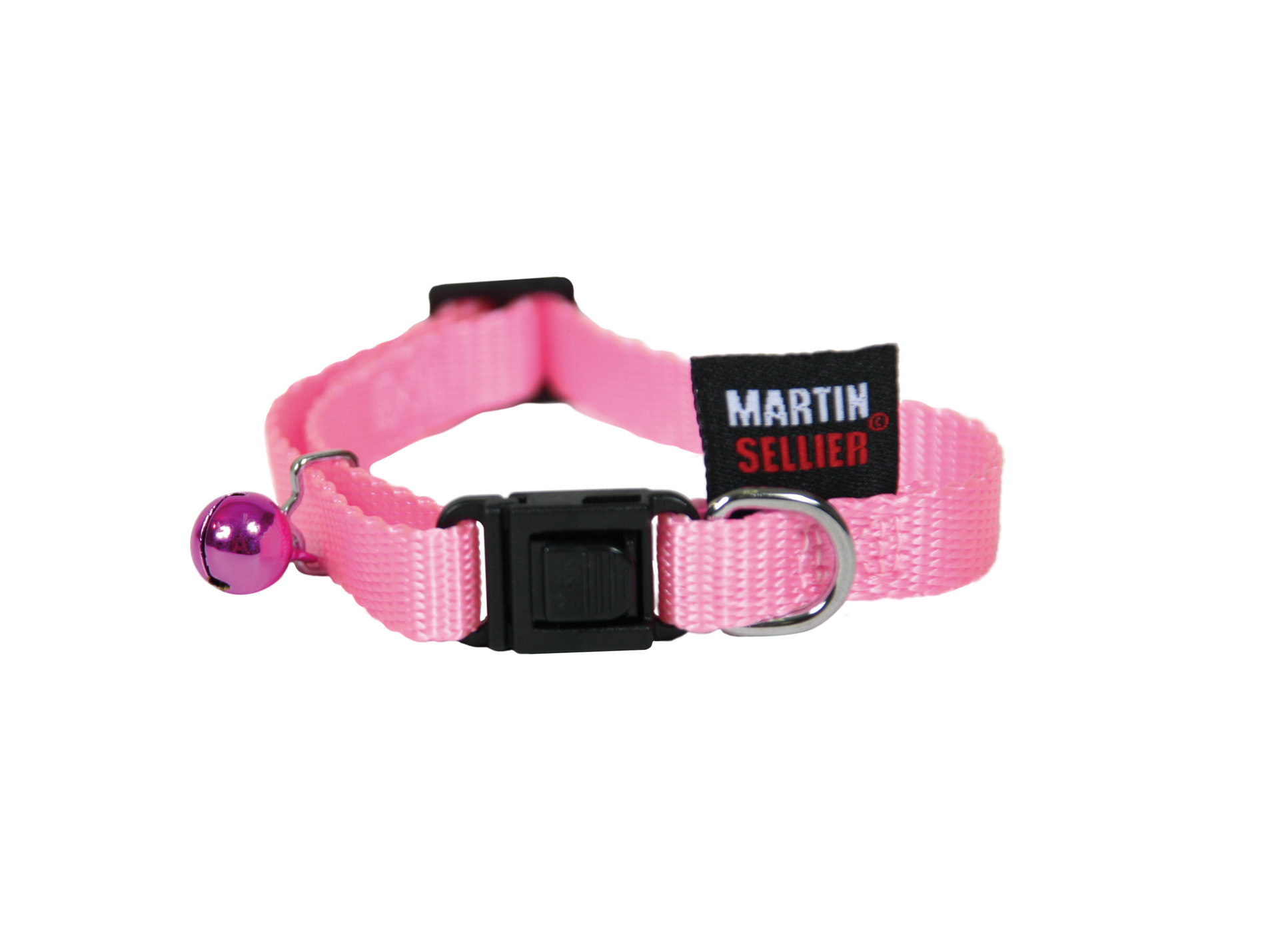Collier chat 10mm L.20/30cm rose