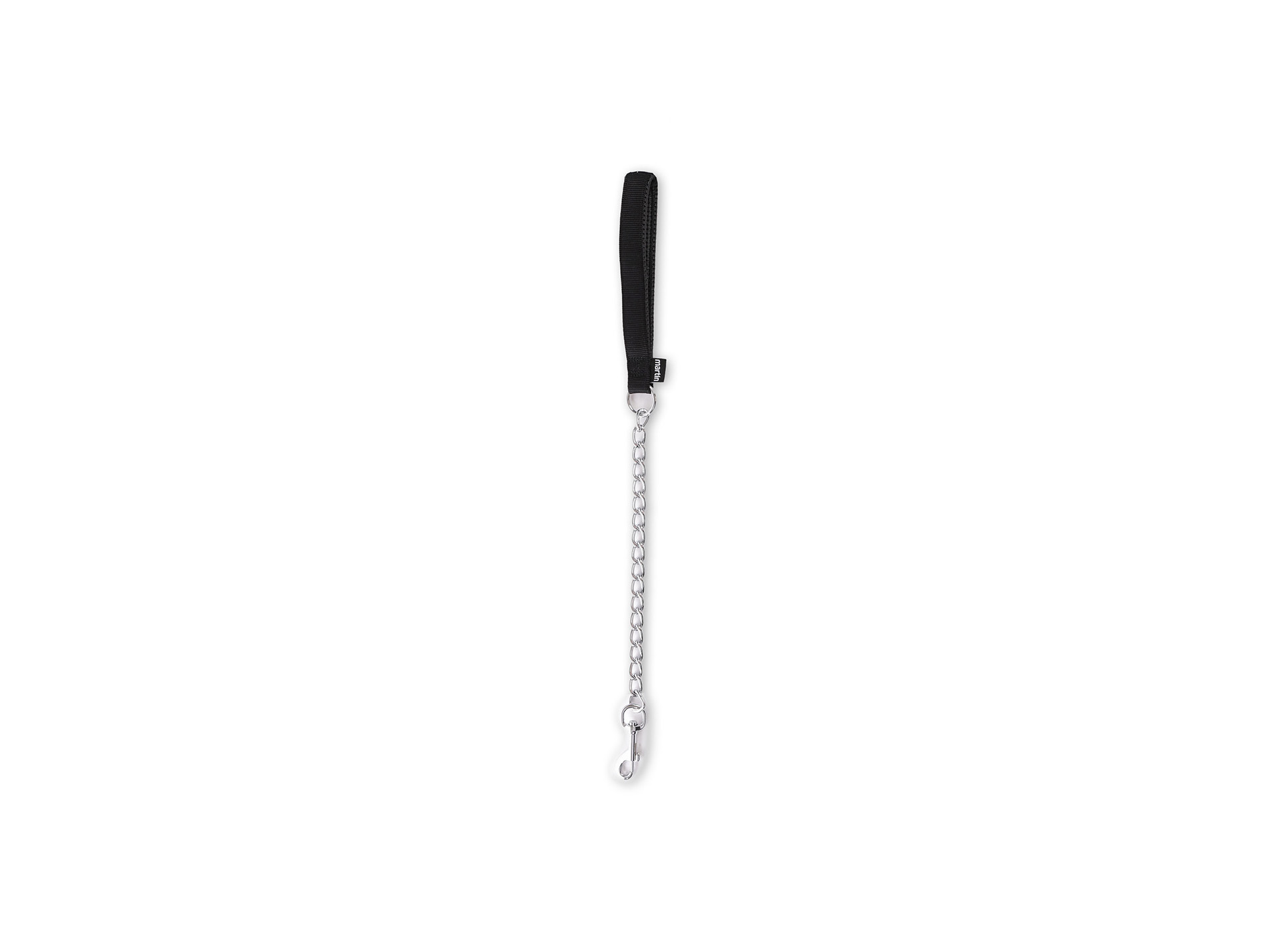 Laisse chaîne nylon pour chien MARTIN SELLIER l.30mm L.60cm noir