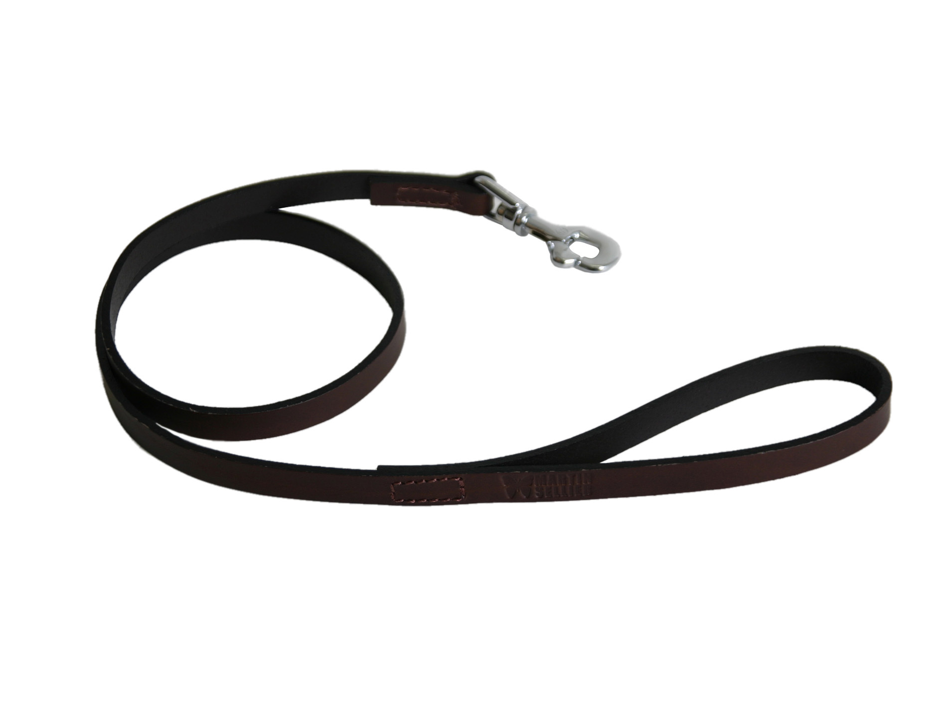 Laisse cuir MARTIN SELLIER 100cm marron