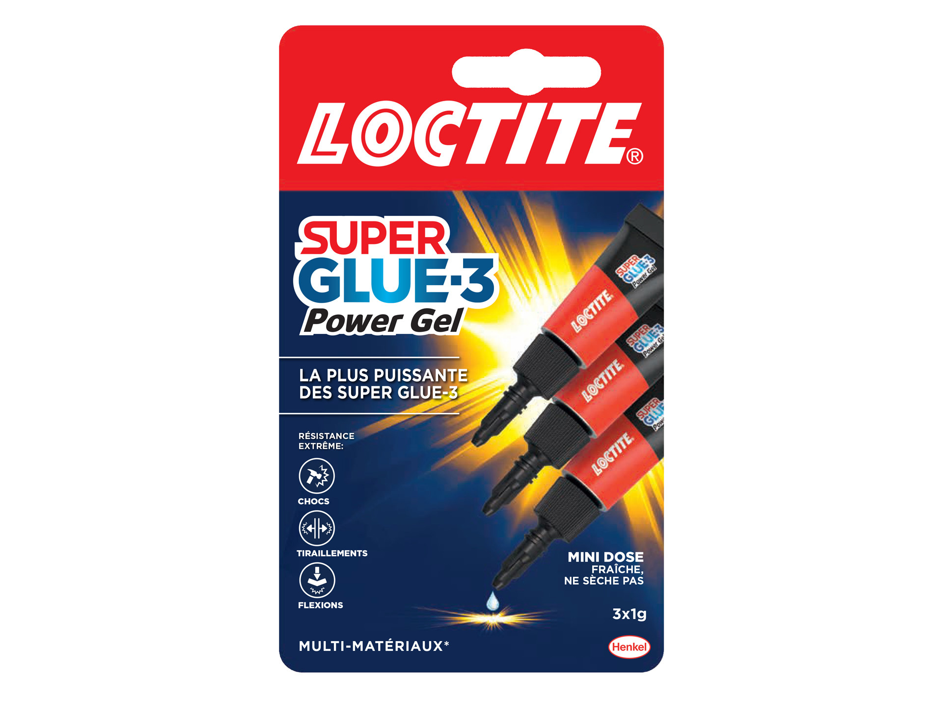 Colle Superglue 3 gel mini x3