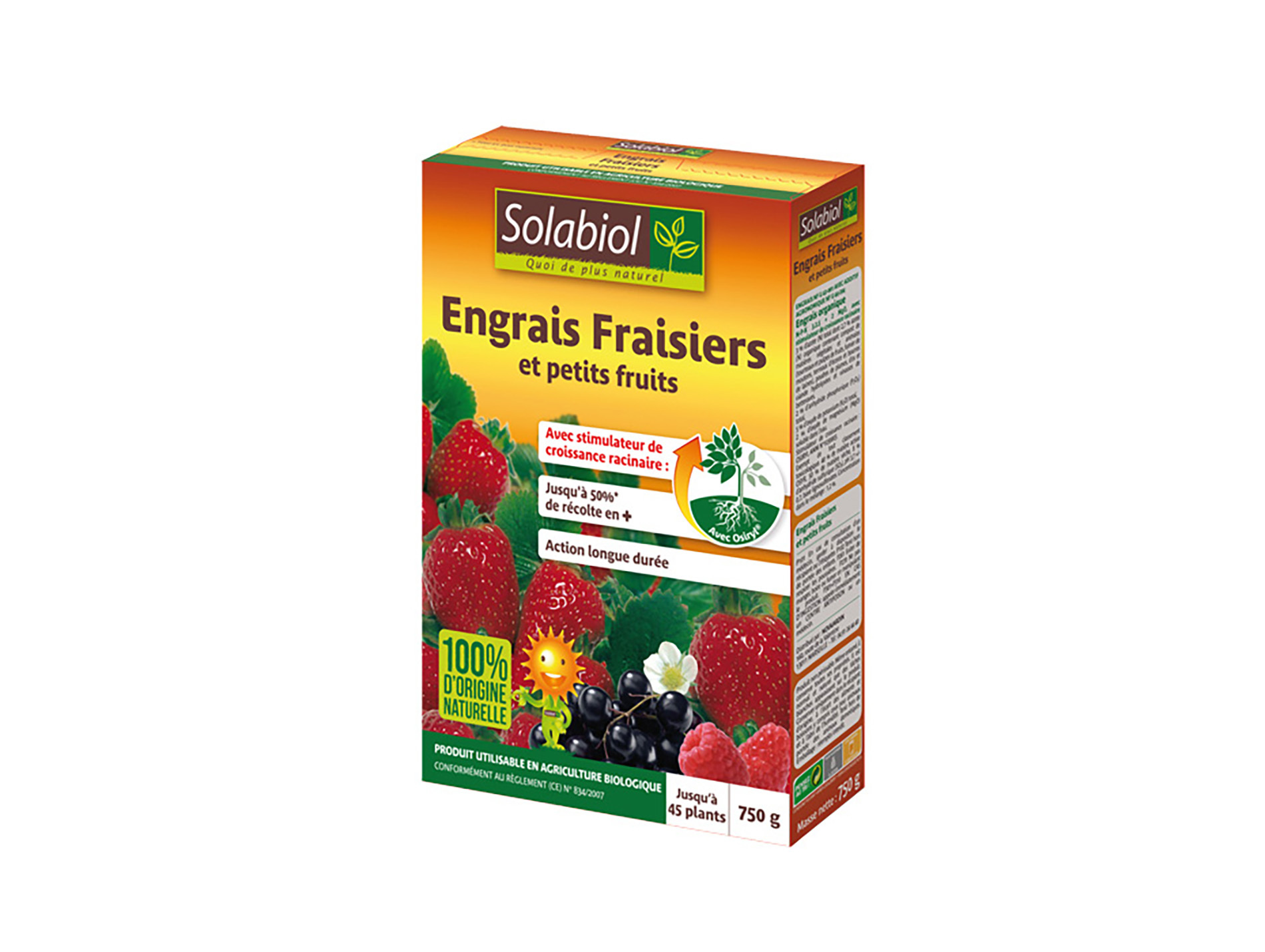 Engrais naturel fraisiers SOLABIOL 750g