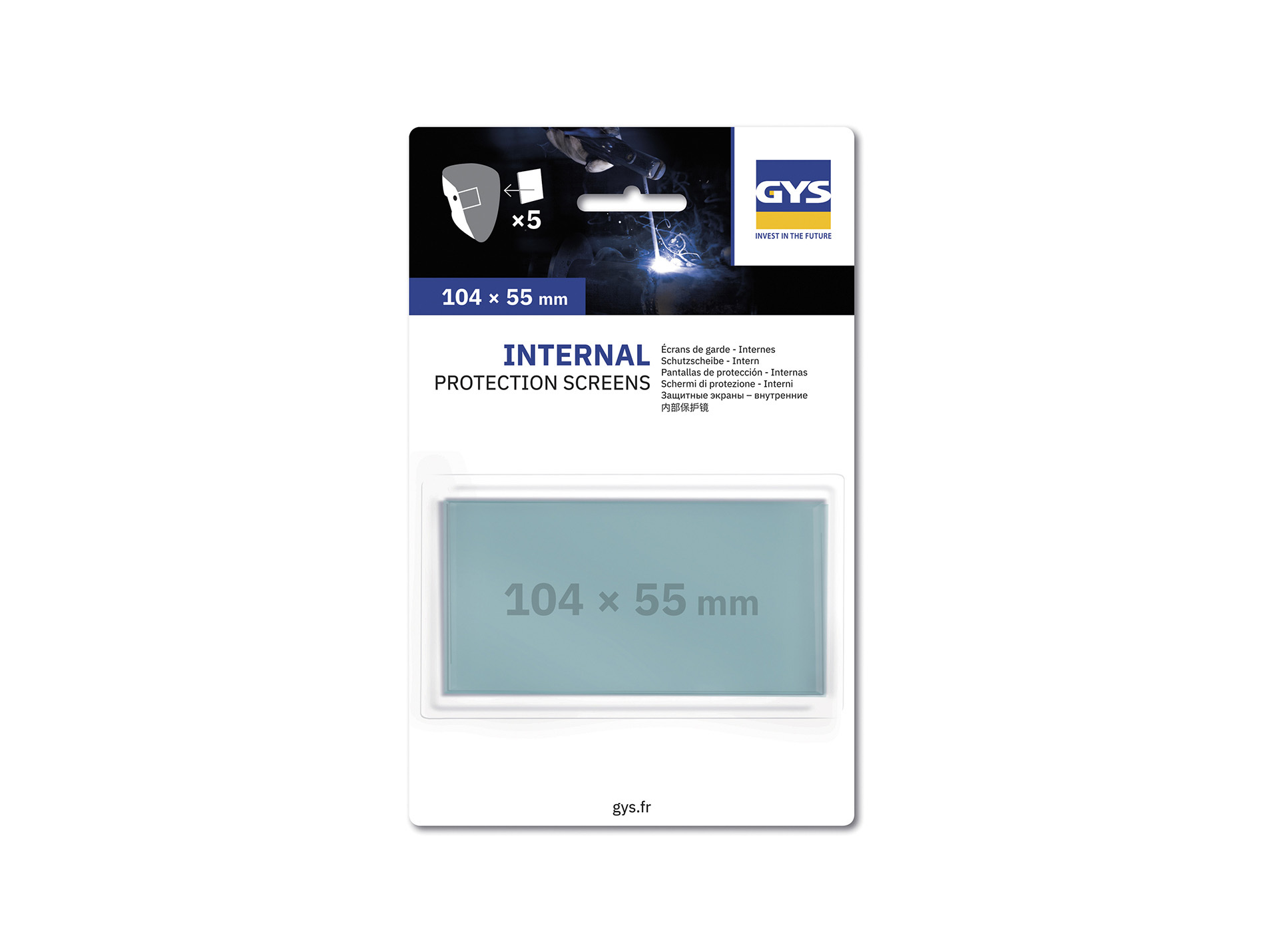 Ecrans de garde Intérieur pour masque de soudure 104x55 x5