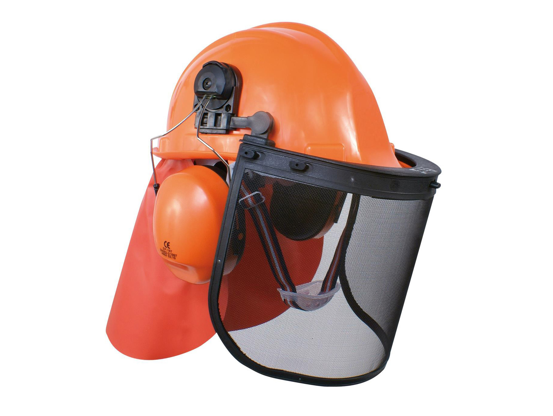 Casque forestier SOLIDUR CA01 complet orange