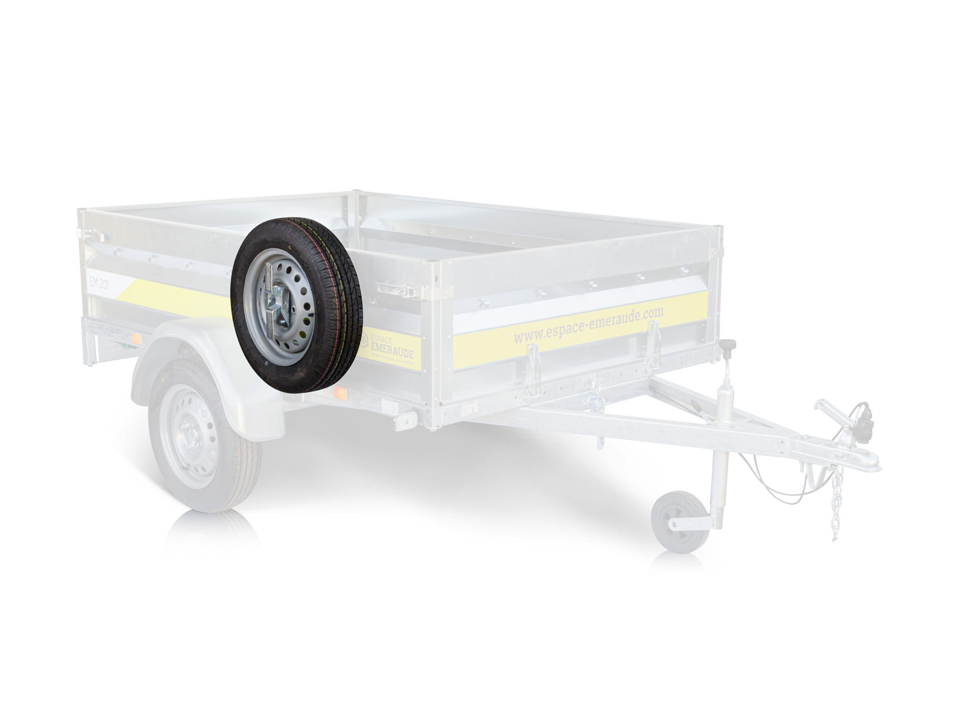 Roue complète de remorque 13 pouces ERDE LC / PLM 155R13