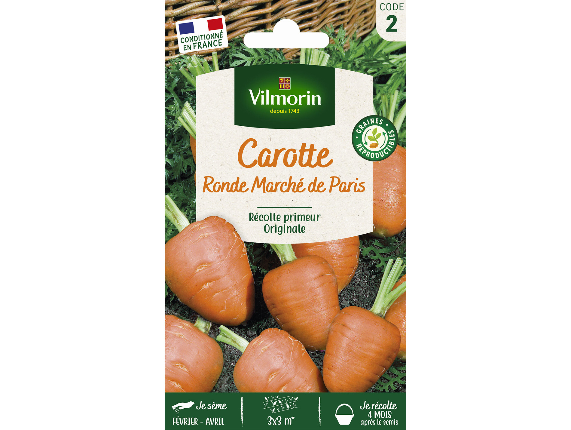 Carotte ronde Marché de Paris VILMORIN Série 2