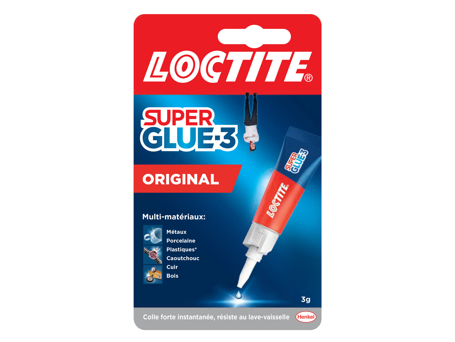 Superglue-3 LOCTITE Universal liquide transparent tube 3g