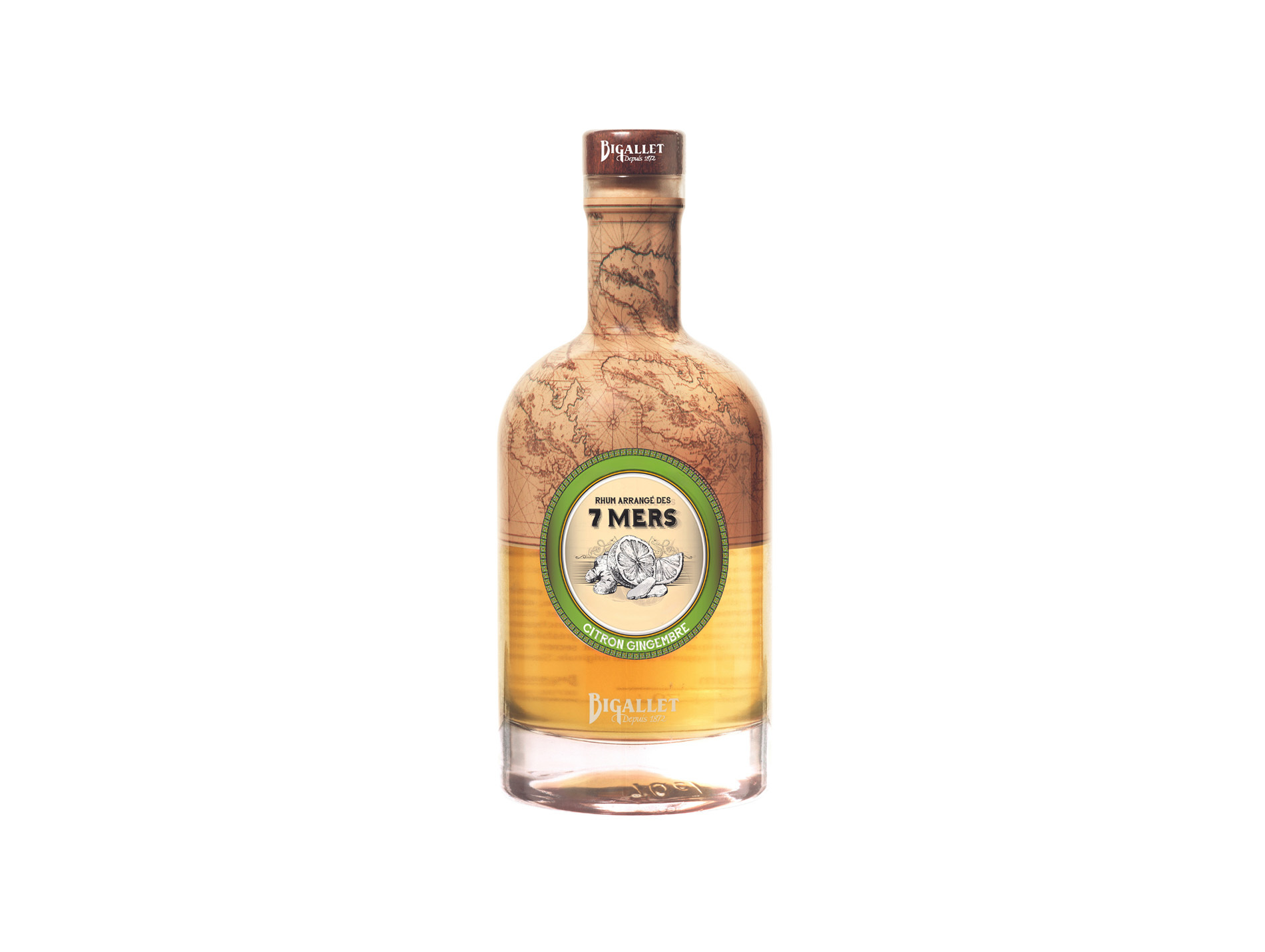 Rhum arrangé BIGALLET citron vert gingembre 70cl