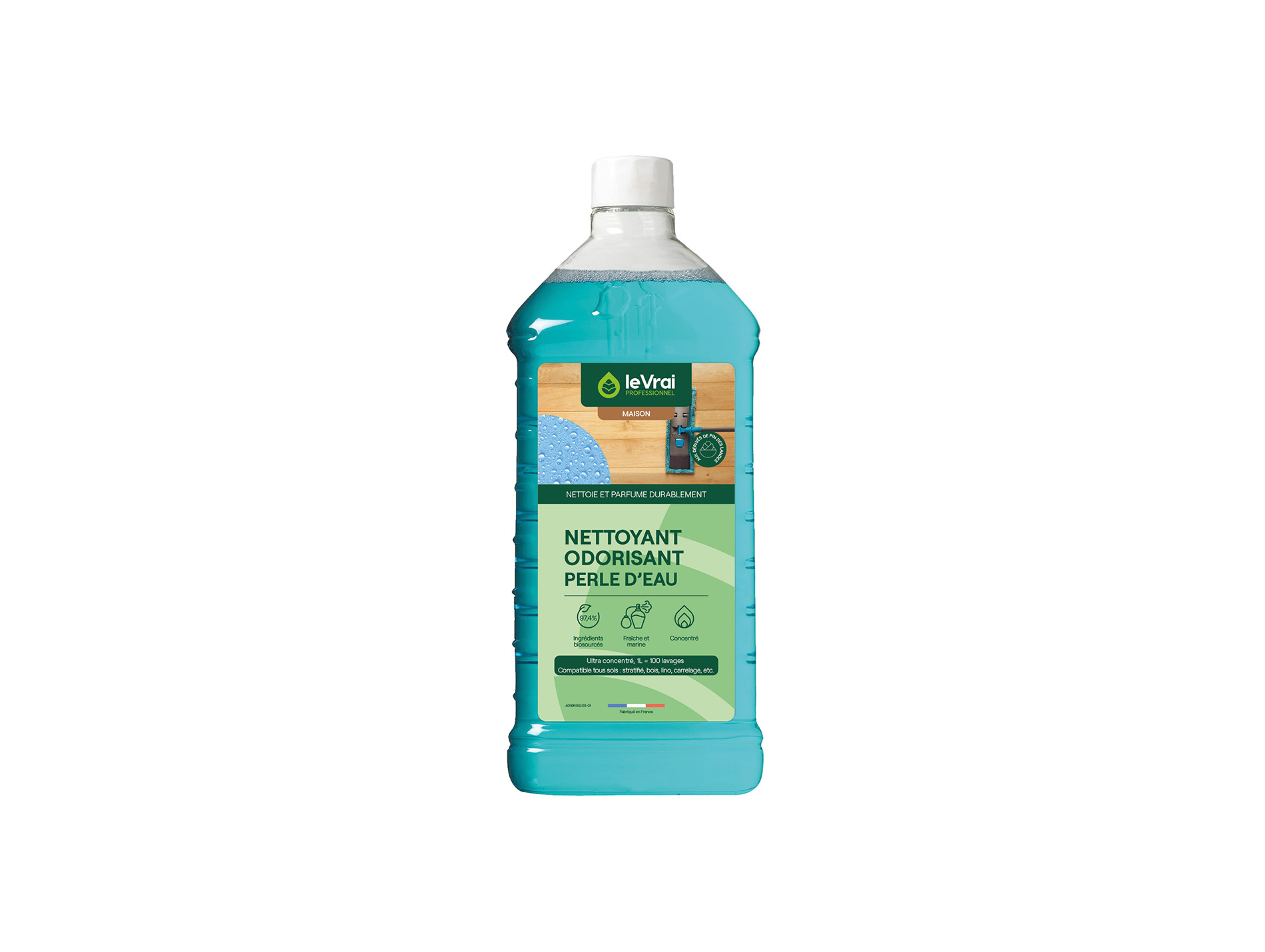 Nettoyant odorisant LE VRAI pour sols senteur perle d'eau 1L