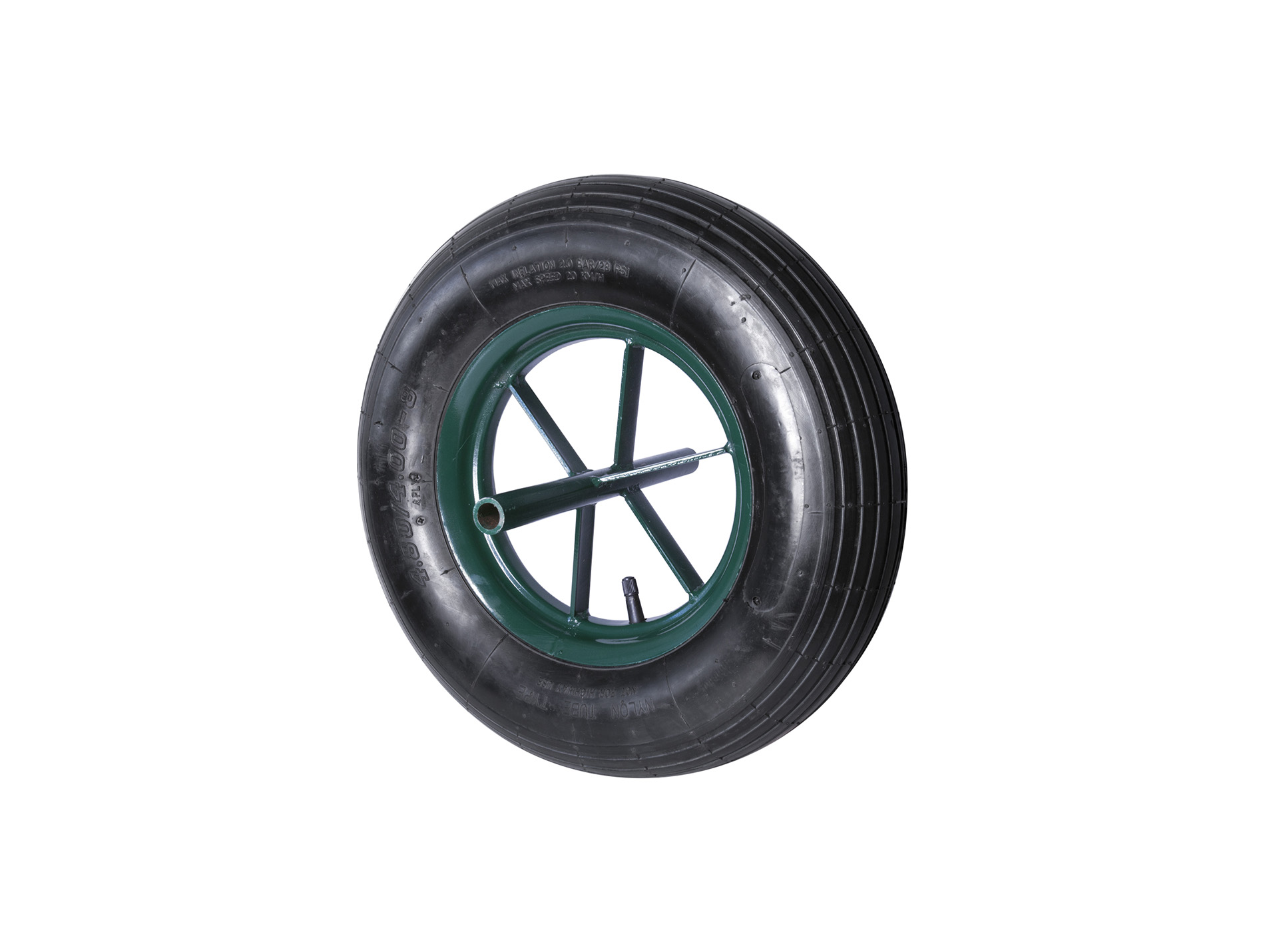 Roue de brouette NORAIL gonflable 400mm axe 20mm