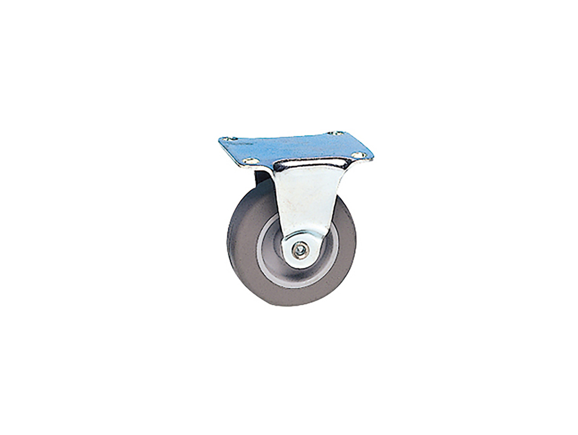 Roulette NORAIL fixe caoutchouc gris 42mm lot de 4