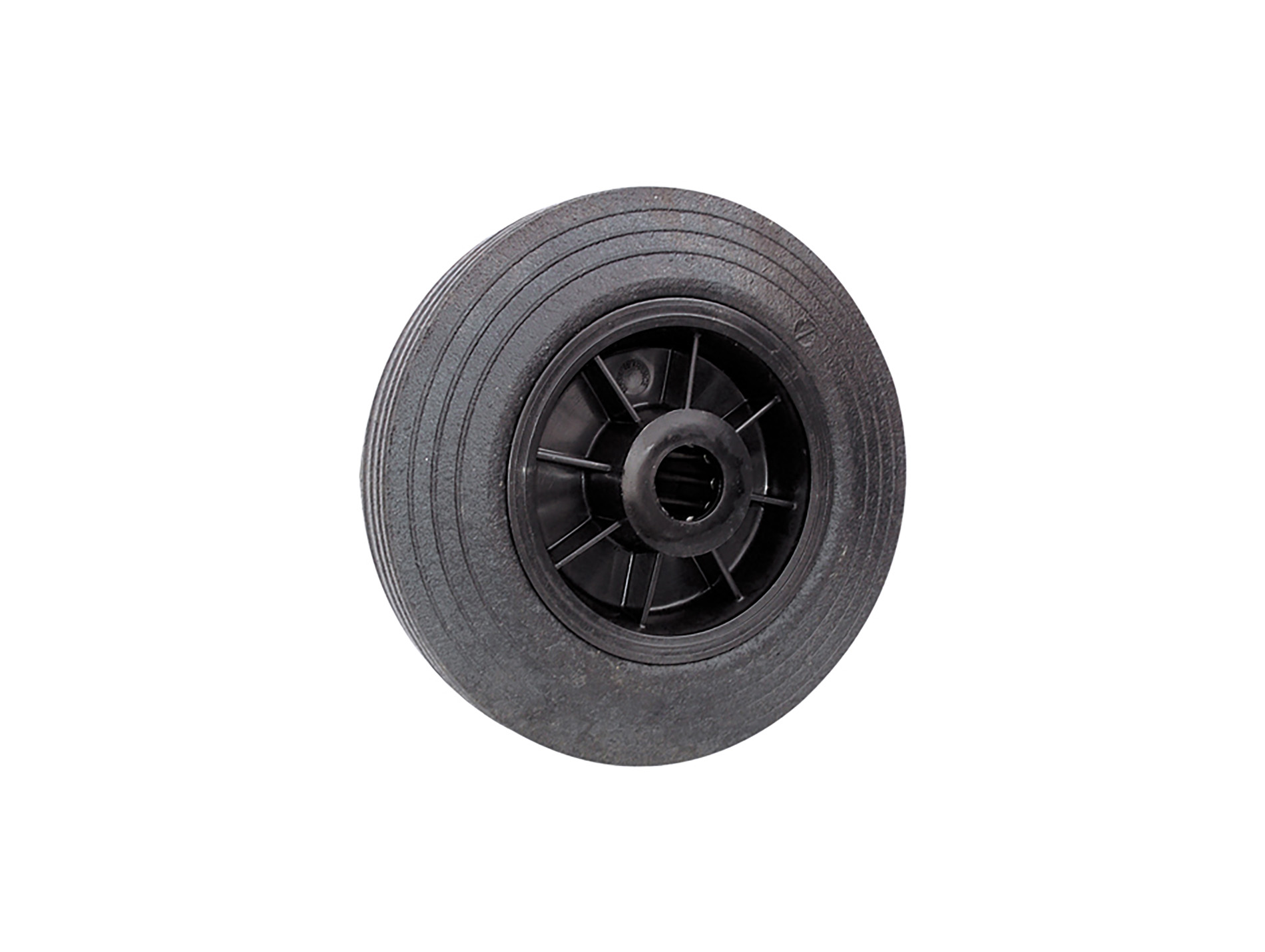 Roue NORAIL caoutchouc noir 100mm alésage 12mm 100kg
