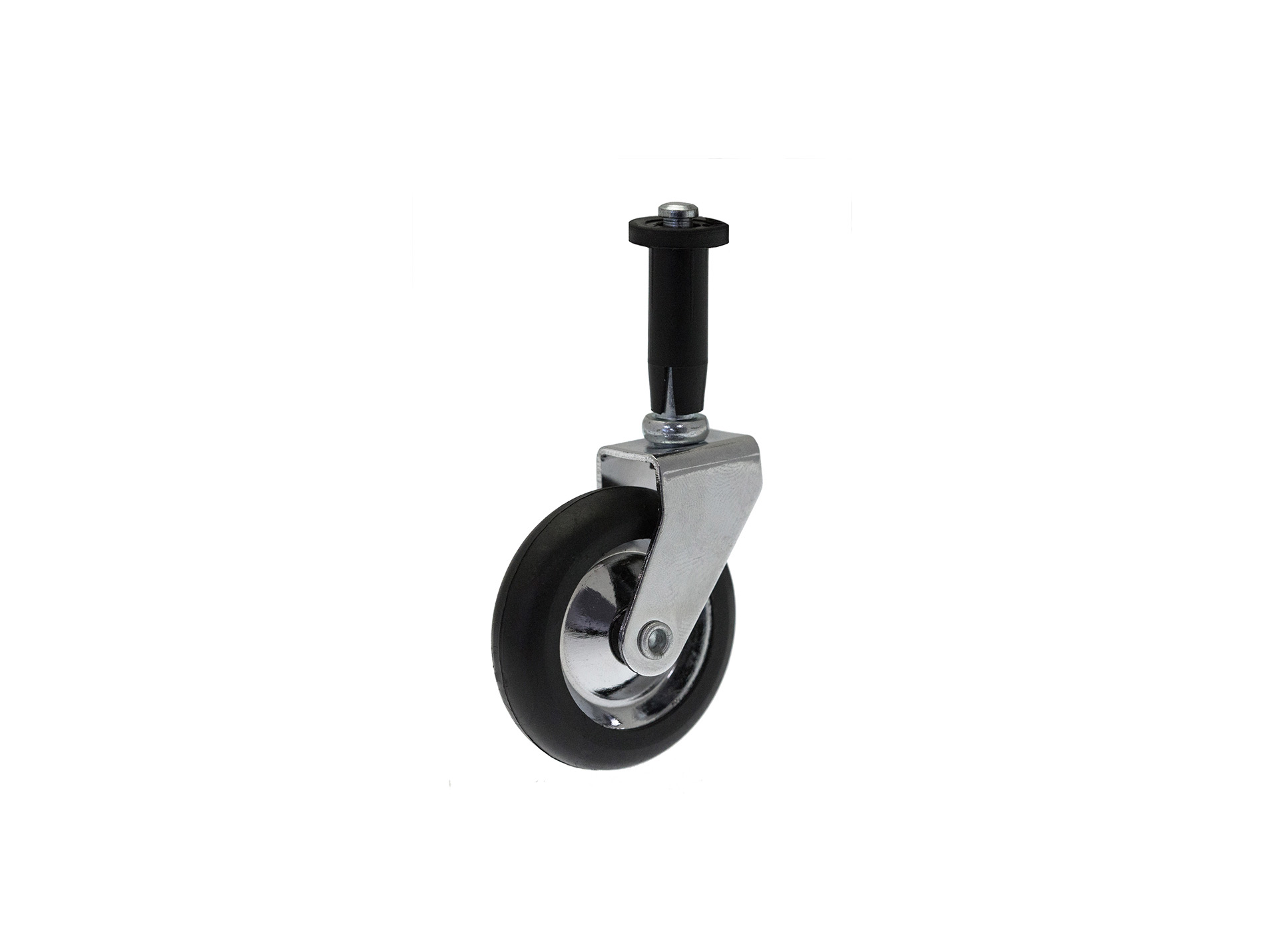 Roulette NORAIL noire à douille bois 50mm lot de 4