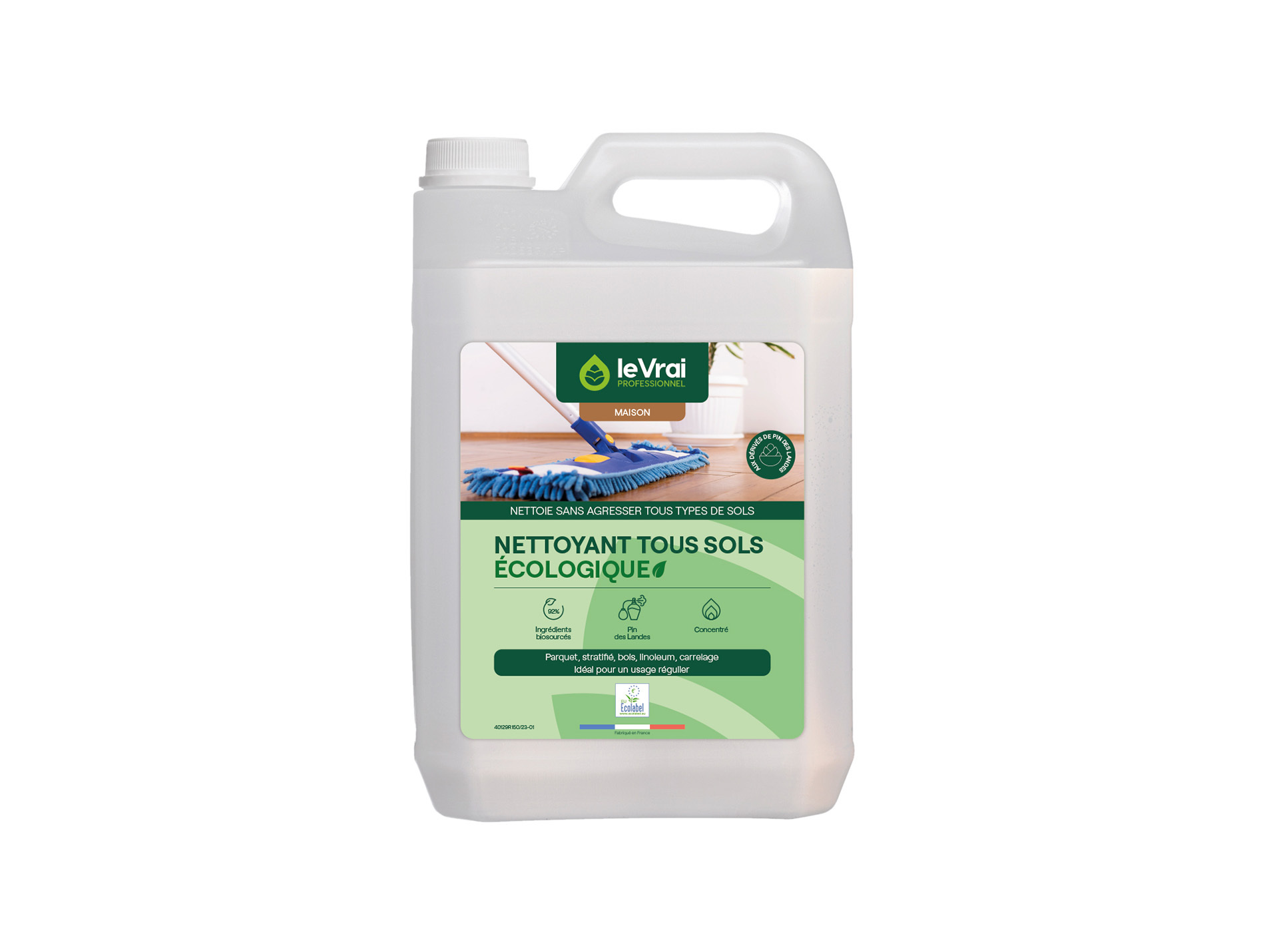 Nettoyant écologique LE VRAI tous sols 5L
