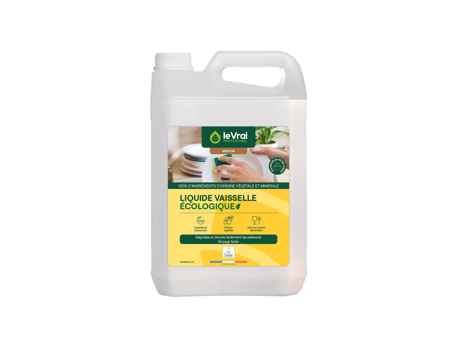 Liquide vaisselle LE VRAI écologique pour cuisine 5L