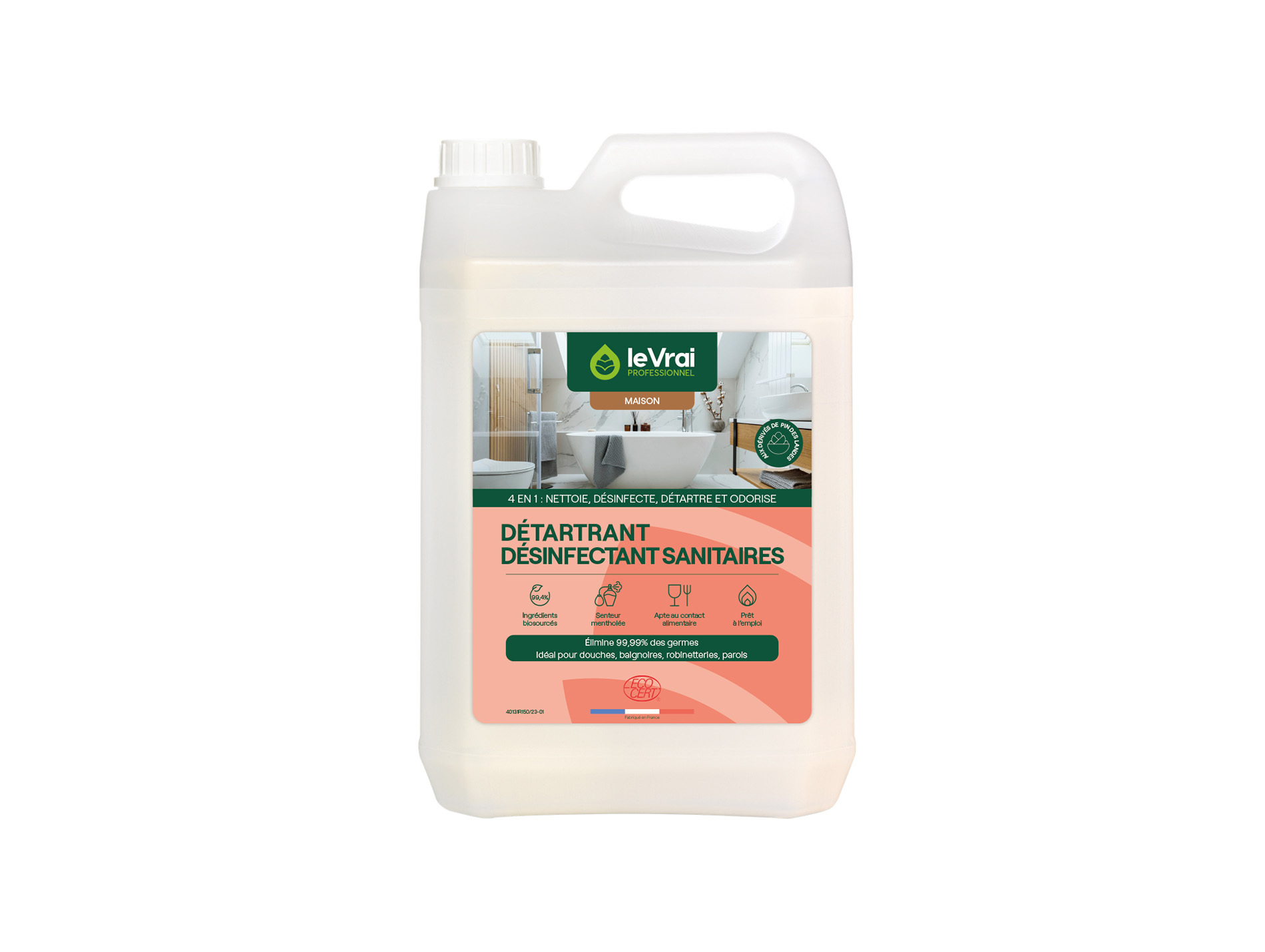 Détartrant désinfectant LE VRAI Sanitaires 5L