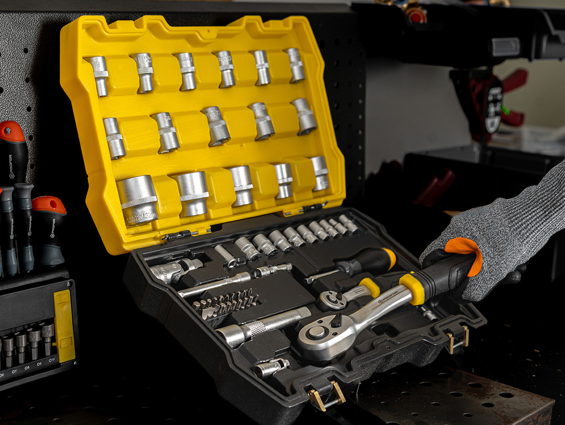 Coffret mixte PROFOR 1/4" et 1/2" 55 pièces